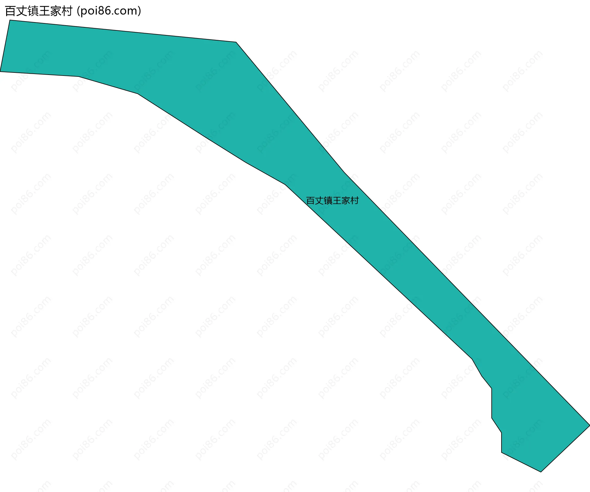百丈镇王家村边界地图