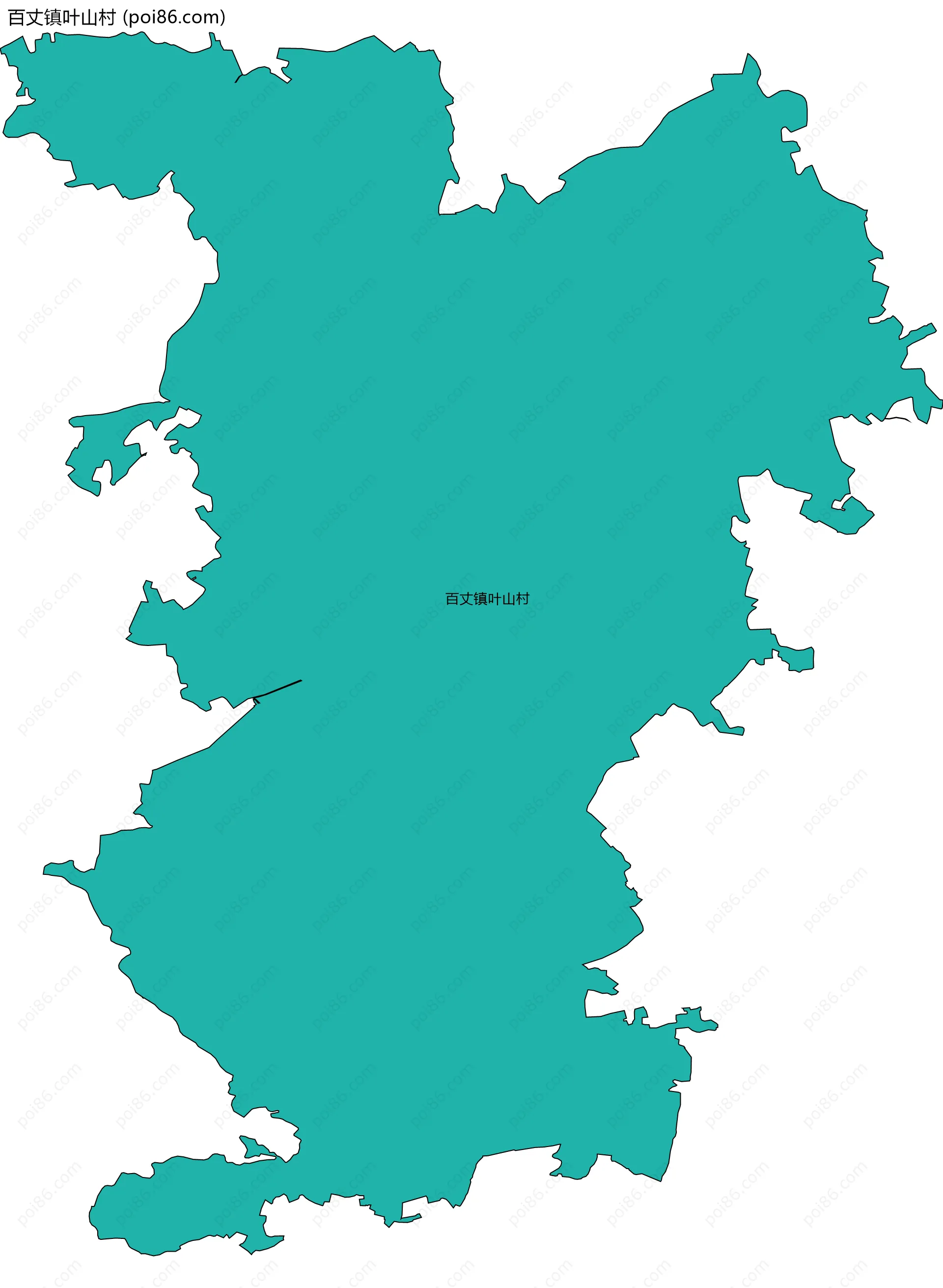 百丈镇叶山村边界地图