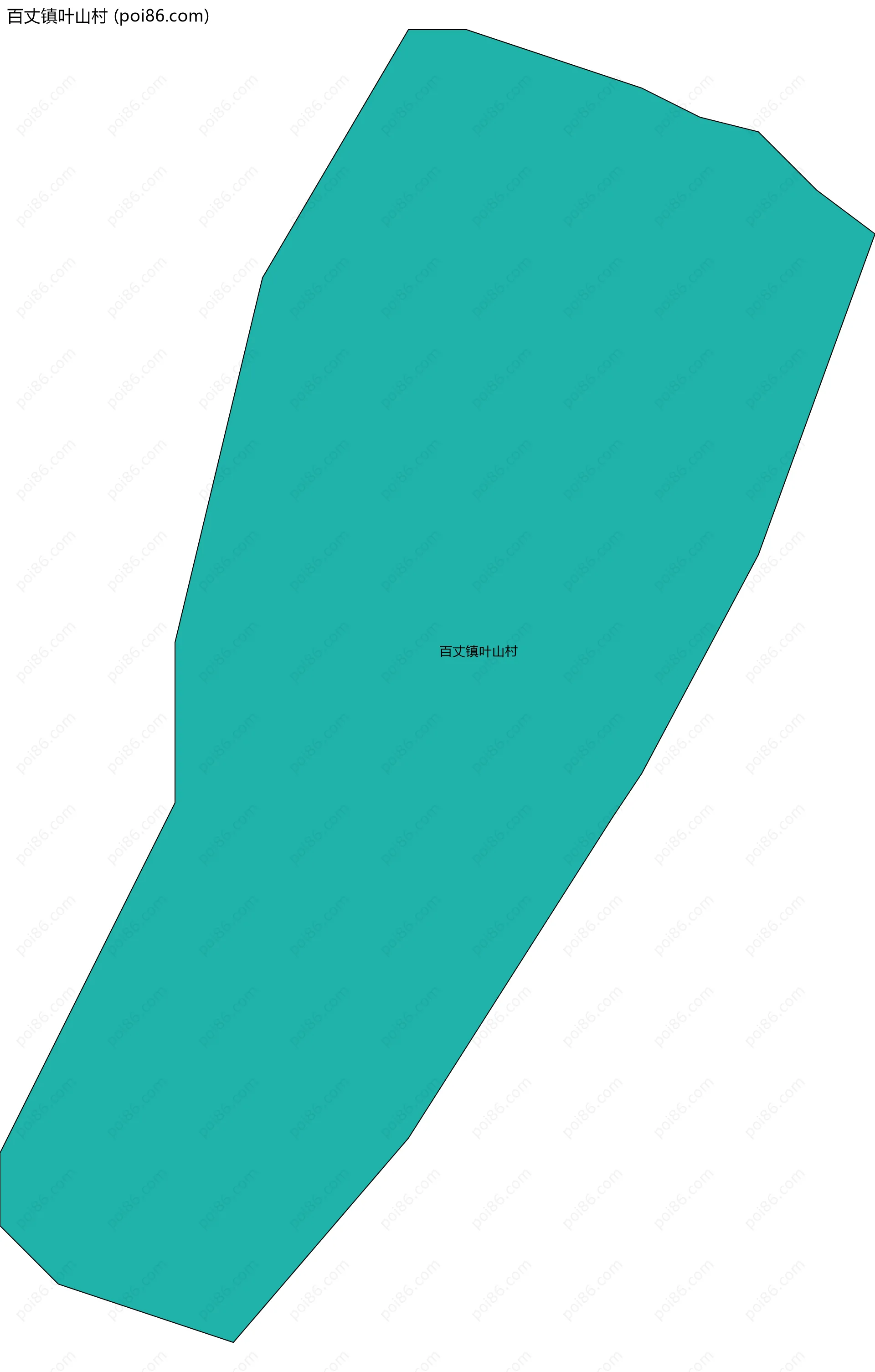 百丈镇叶山村边界地图