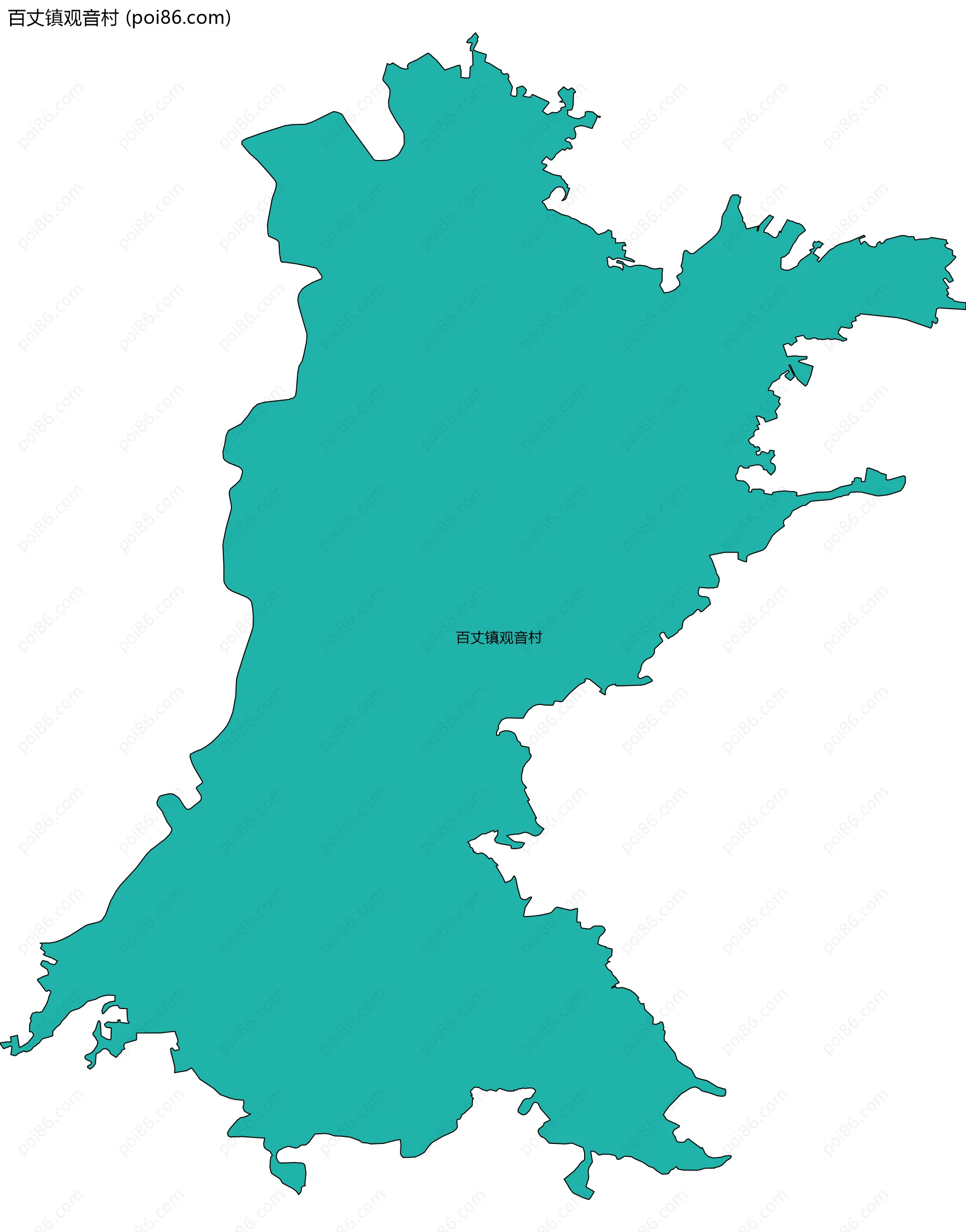 百丈镇观音村边界地图