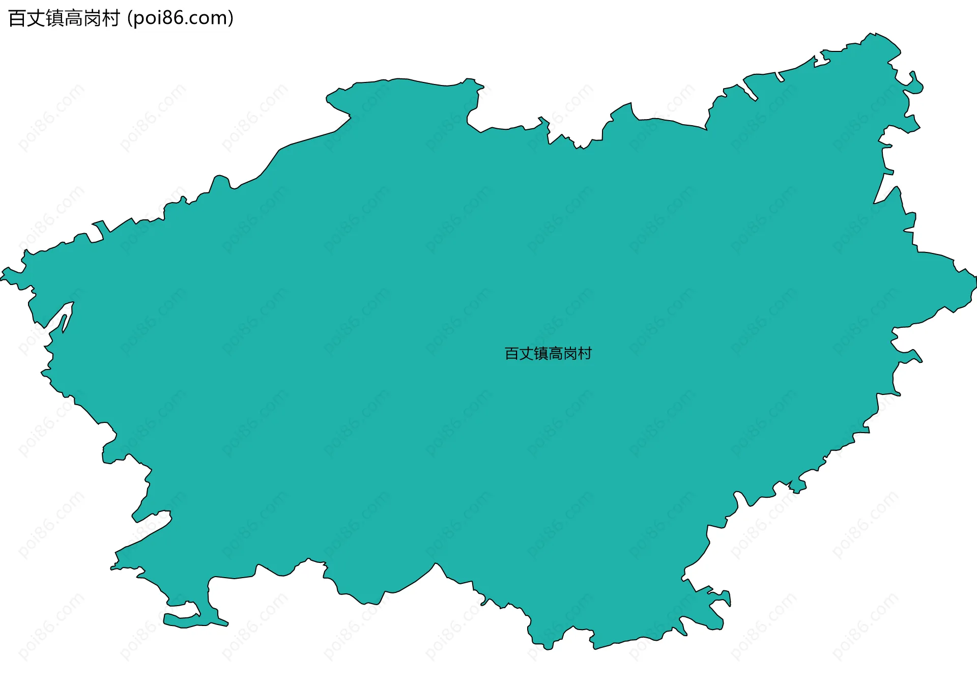 百丈镇高岗村边界地图