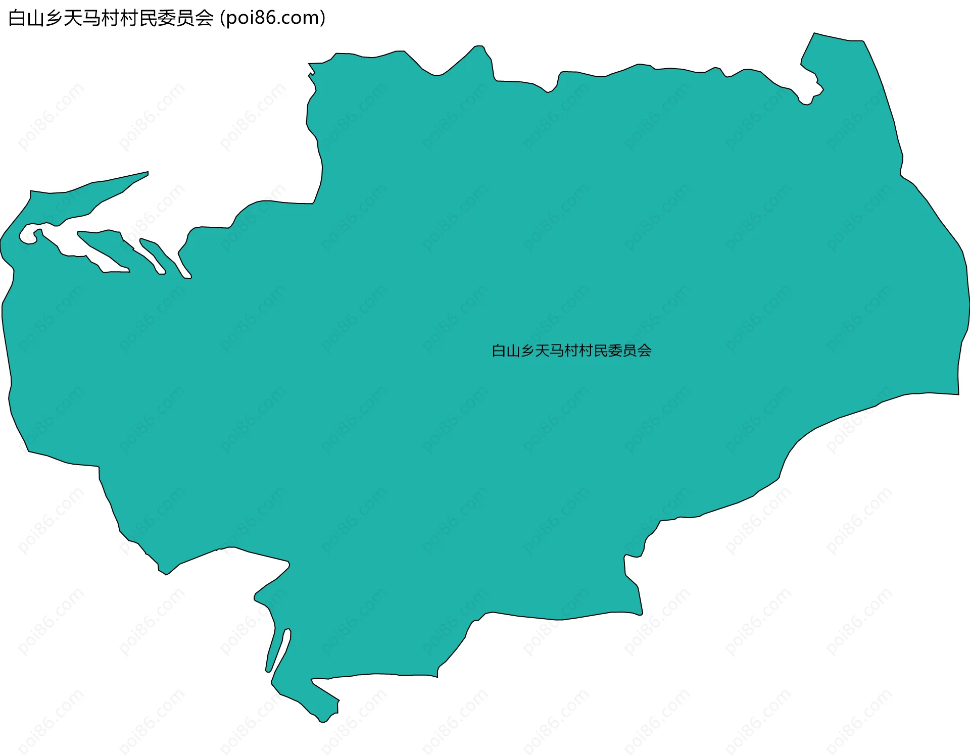 白山乡天马村村民委员会边界地图