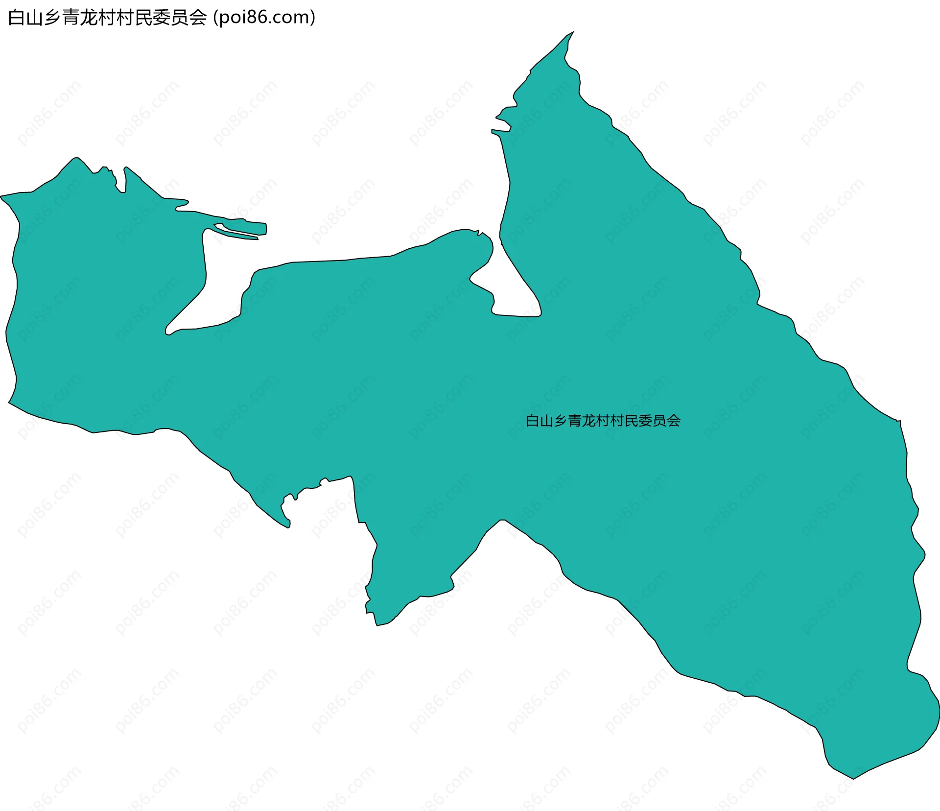 白山乡青龙村村民委员会边界地图