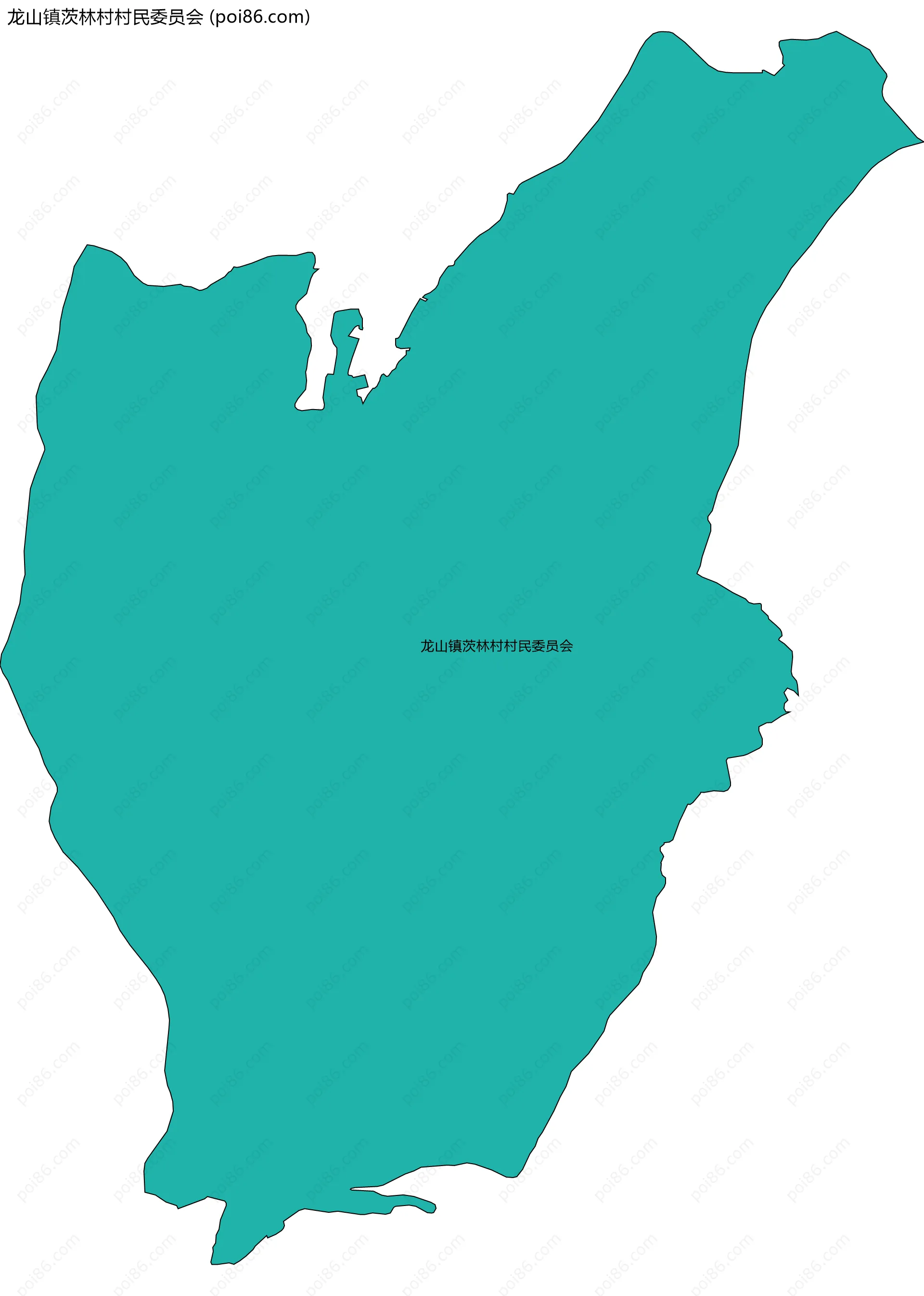 龙山镇茨林村村民委员会边界地图