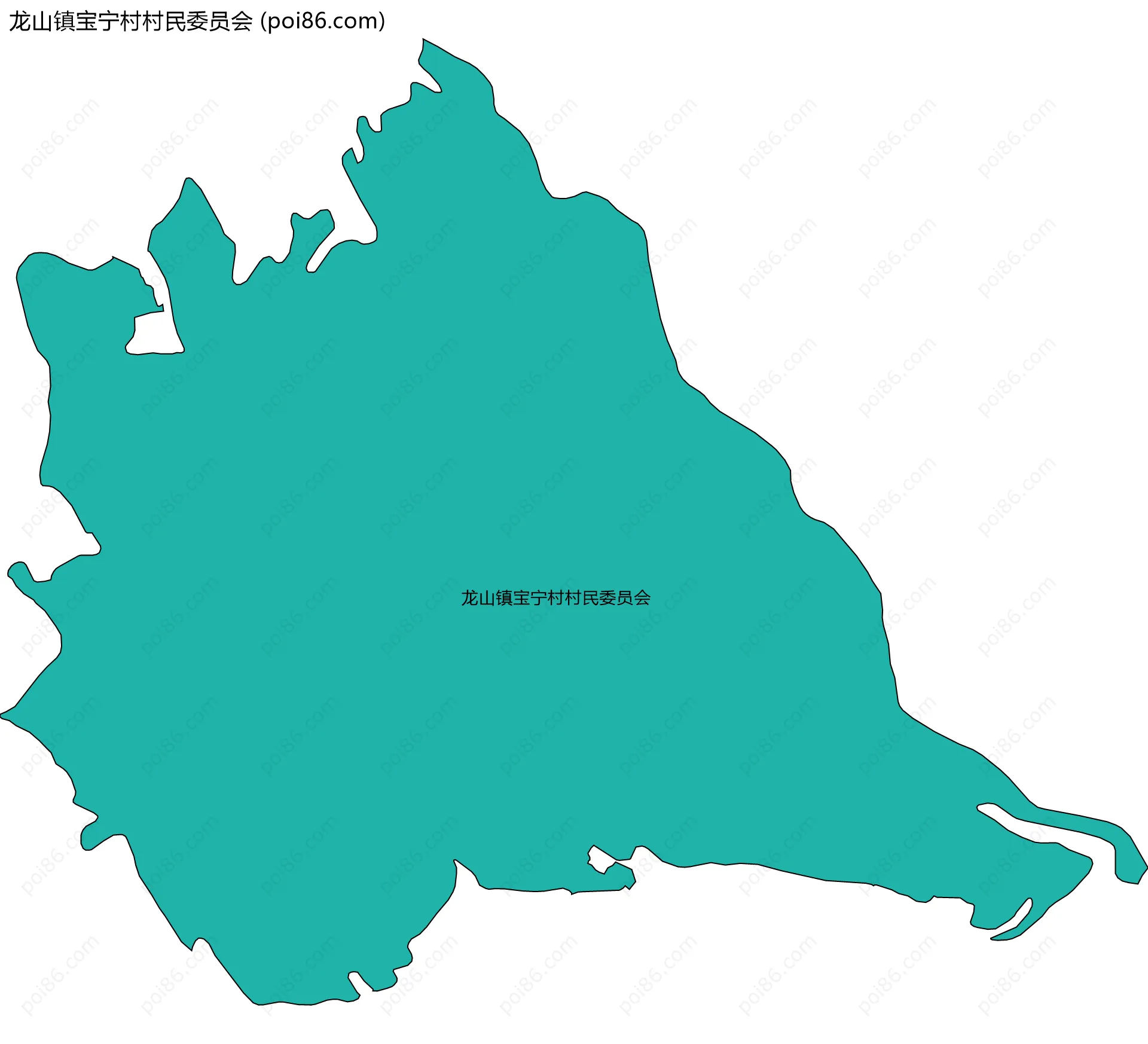 龙山镇宝宁村村民委员会边界地图