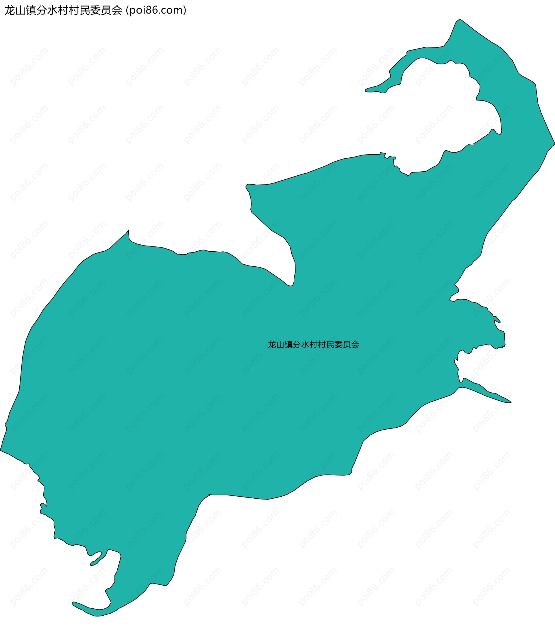 龙山镇分水村村民委员会边界地图