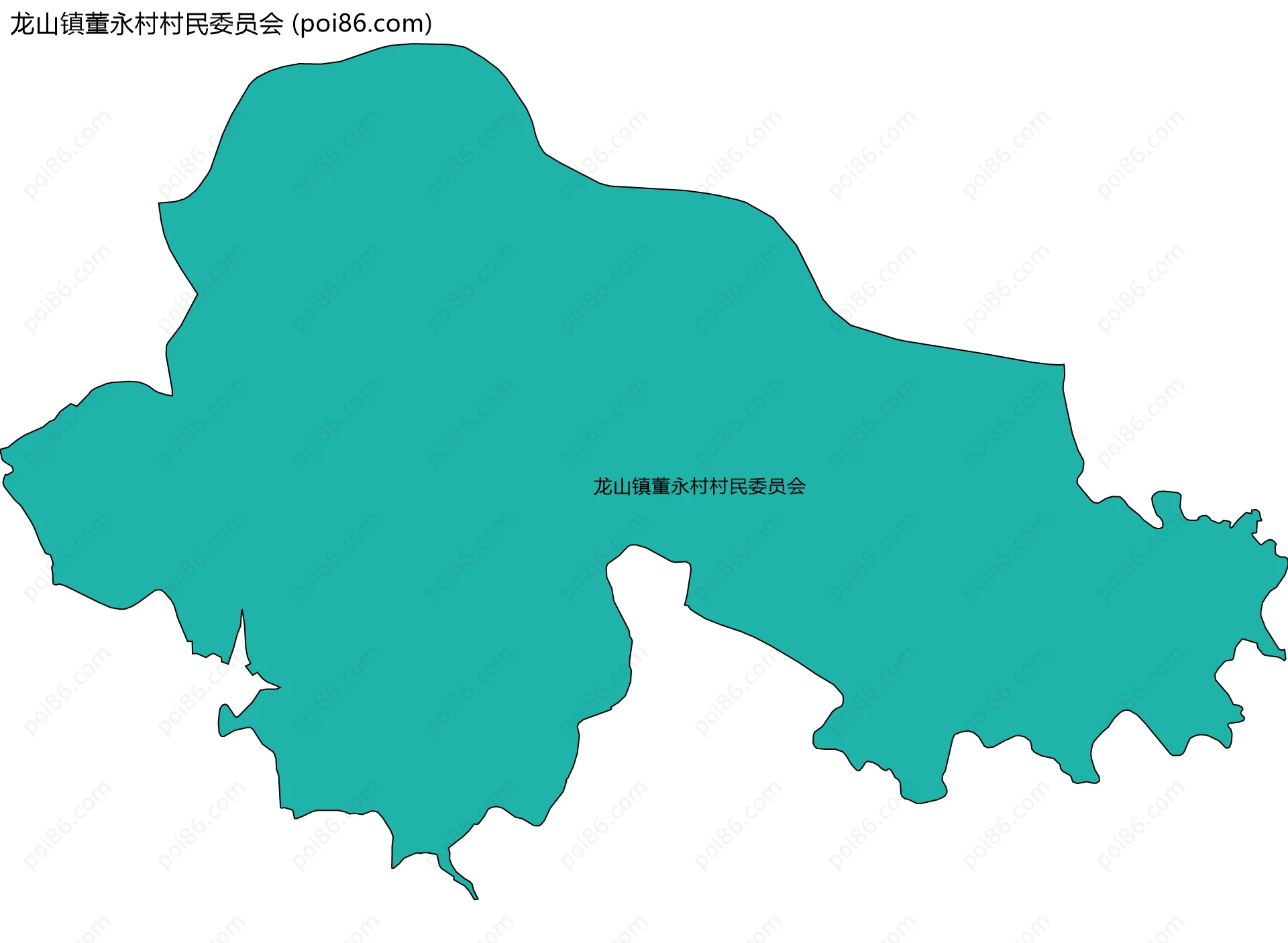 龙山镇董永村村民委员会边界地图