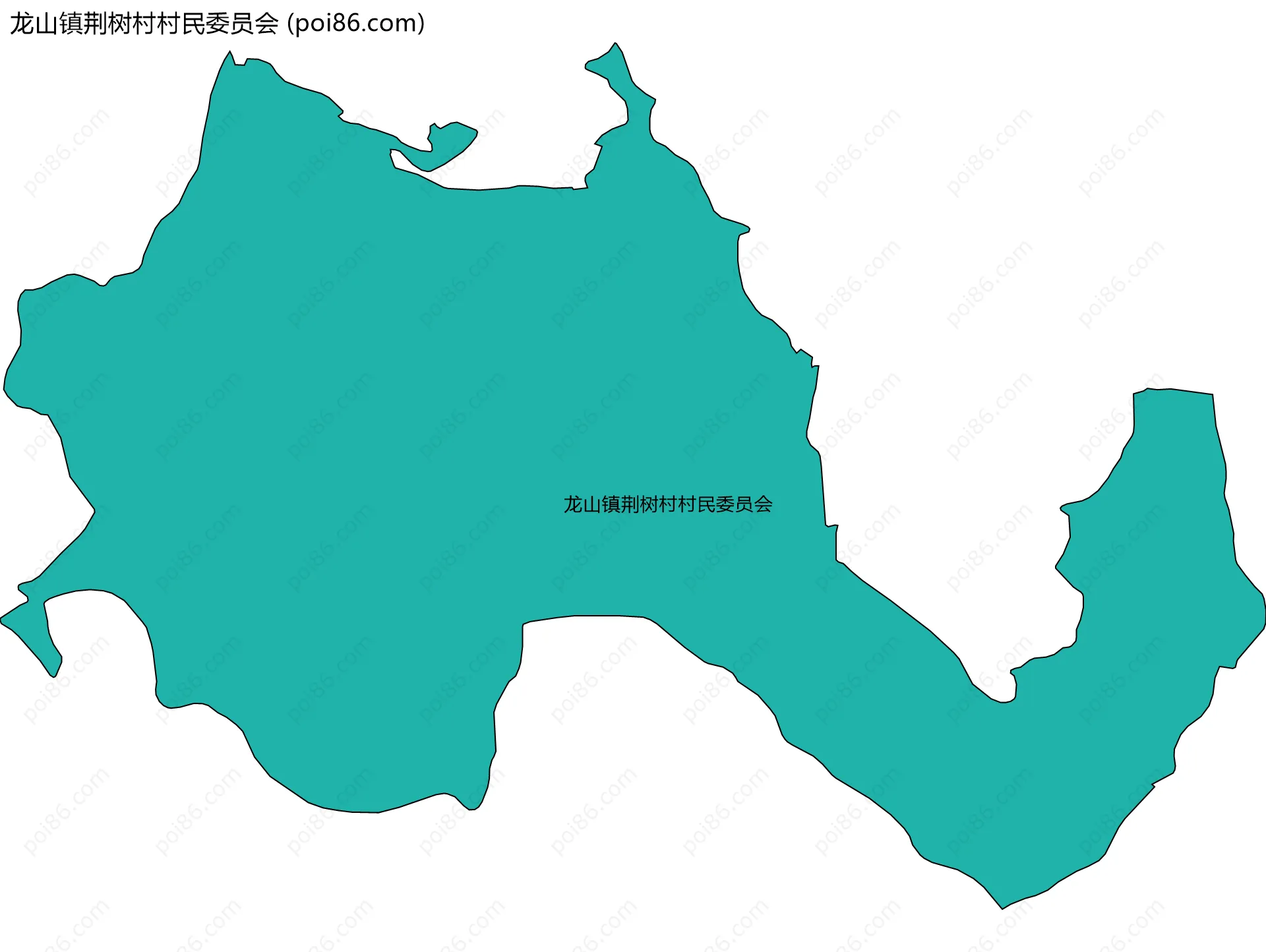 龙山镇荆树村村民委员会边界地图