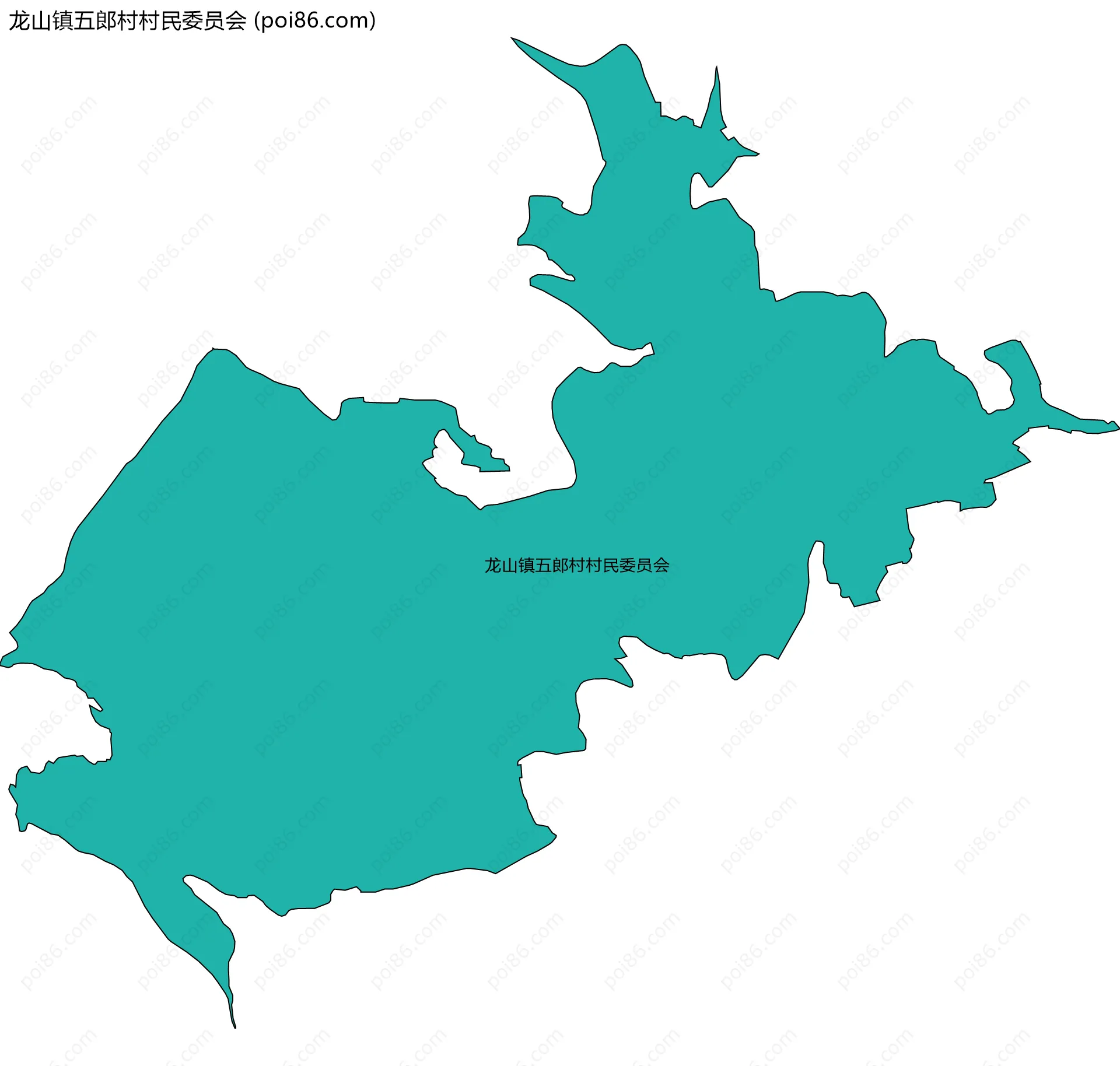 龙山镇五郎村村民委员会边界地图