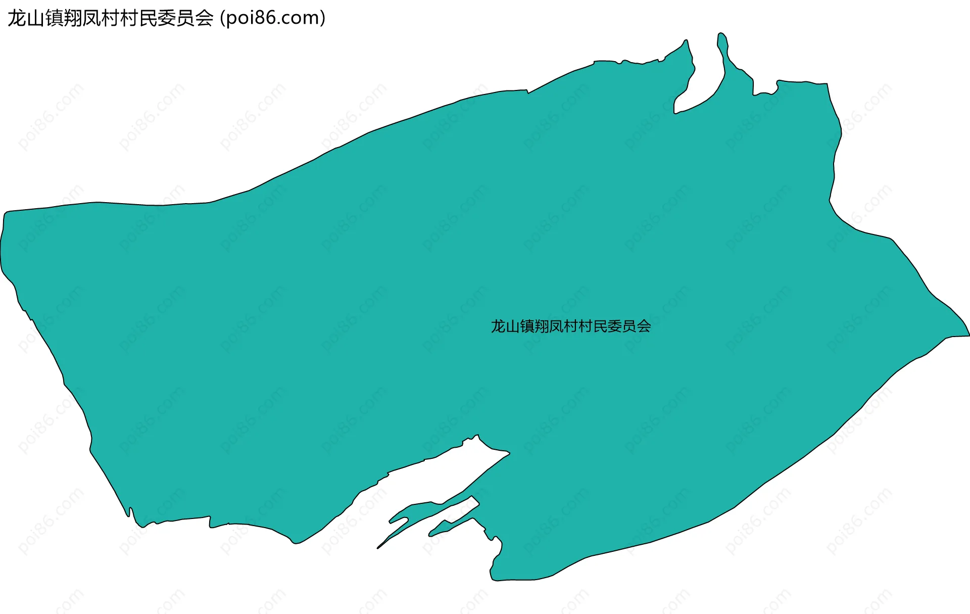 龙山镇翔凤村村民委员会边界地图