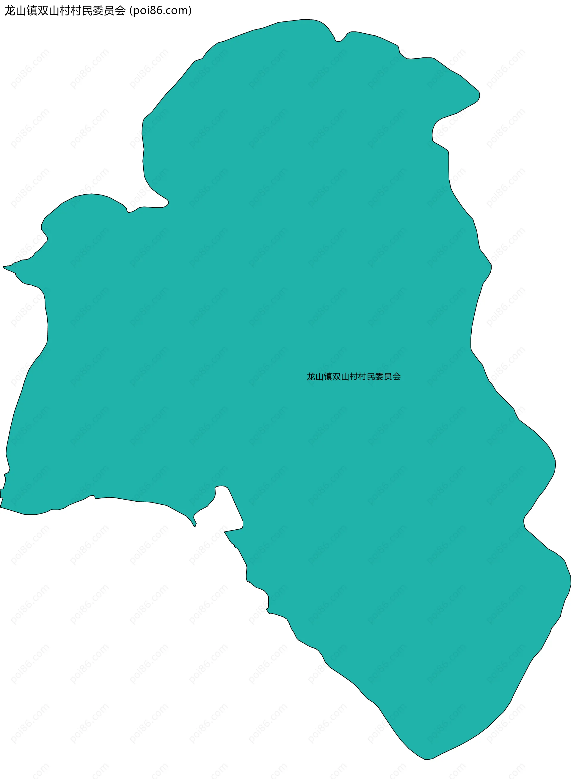 龙山镇双山村村民委员会边界地图