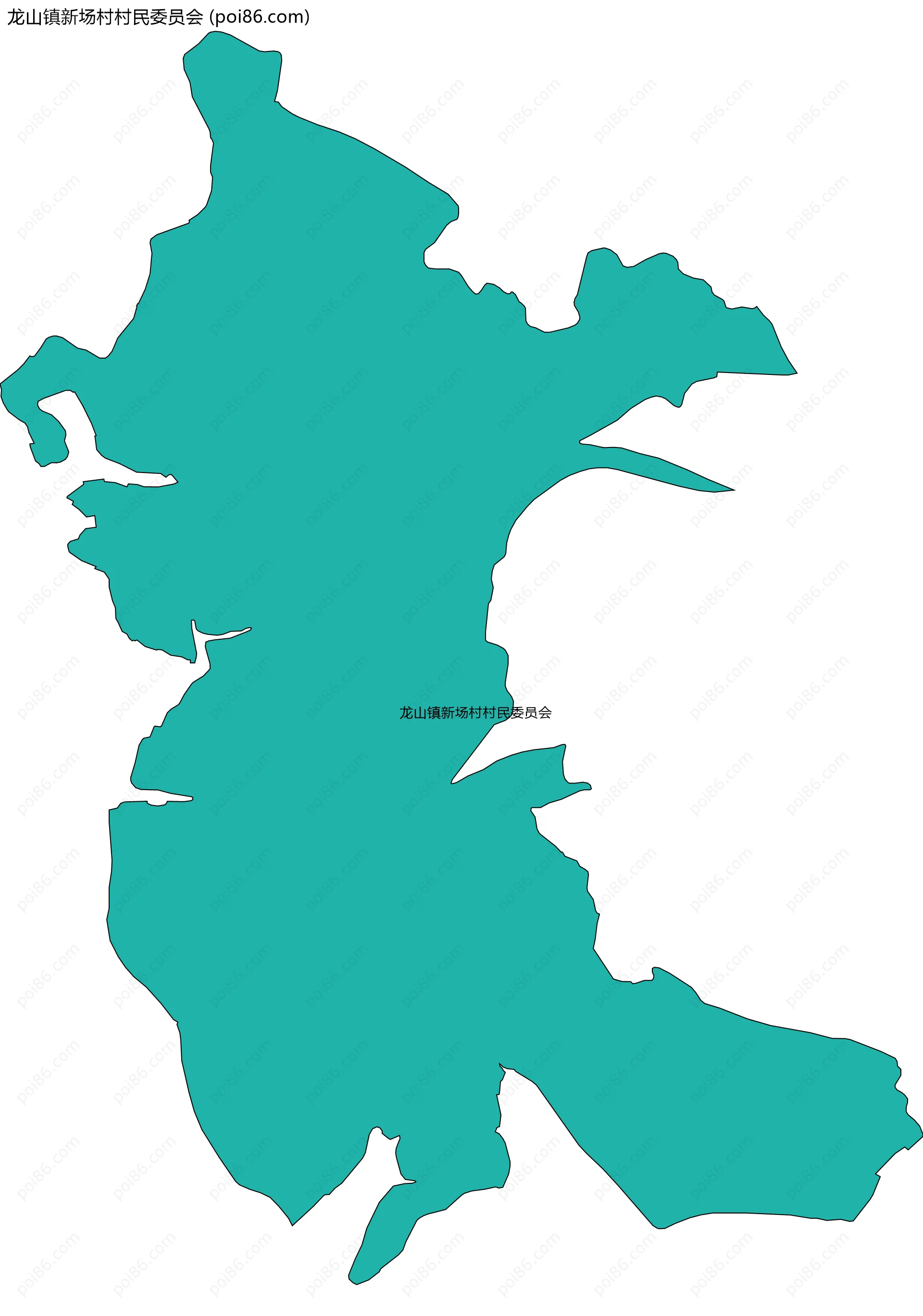 龙山镇新场村村民委员会边界地图