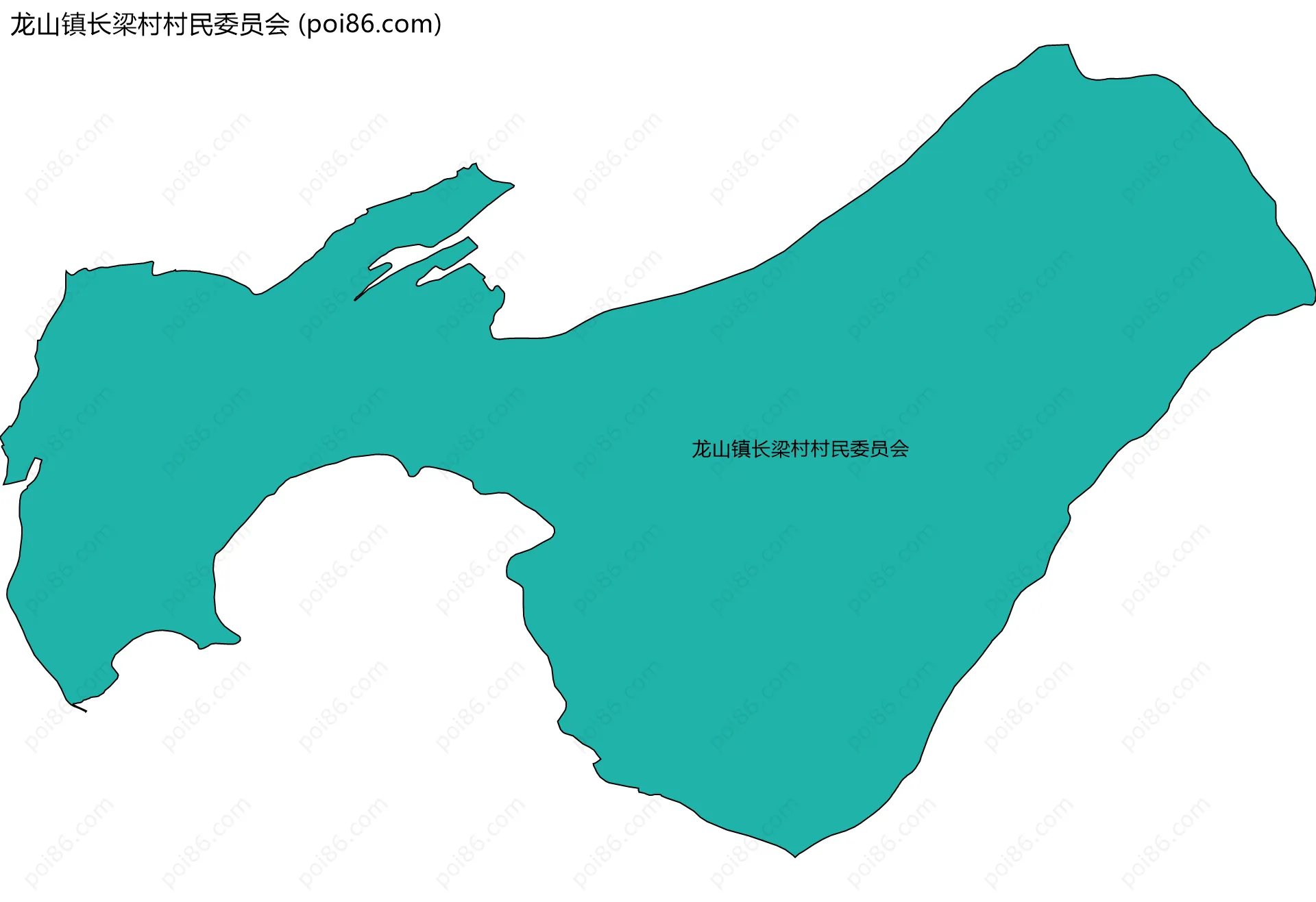 龙山镇长梁村村民委员会边界地图