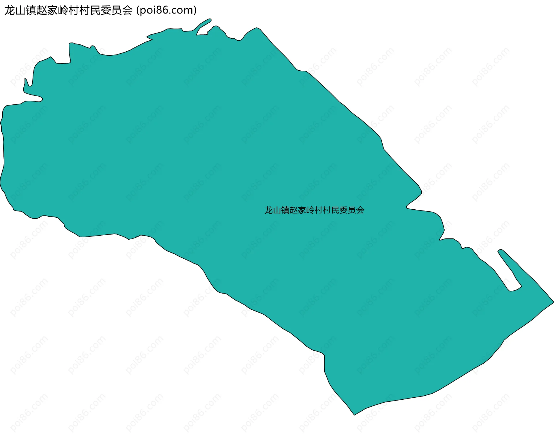 龙山镇赵家岭村村民委员会边界地图