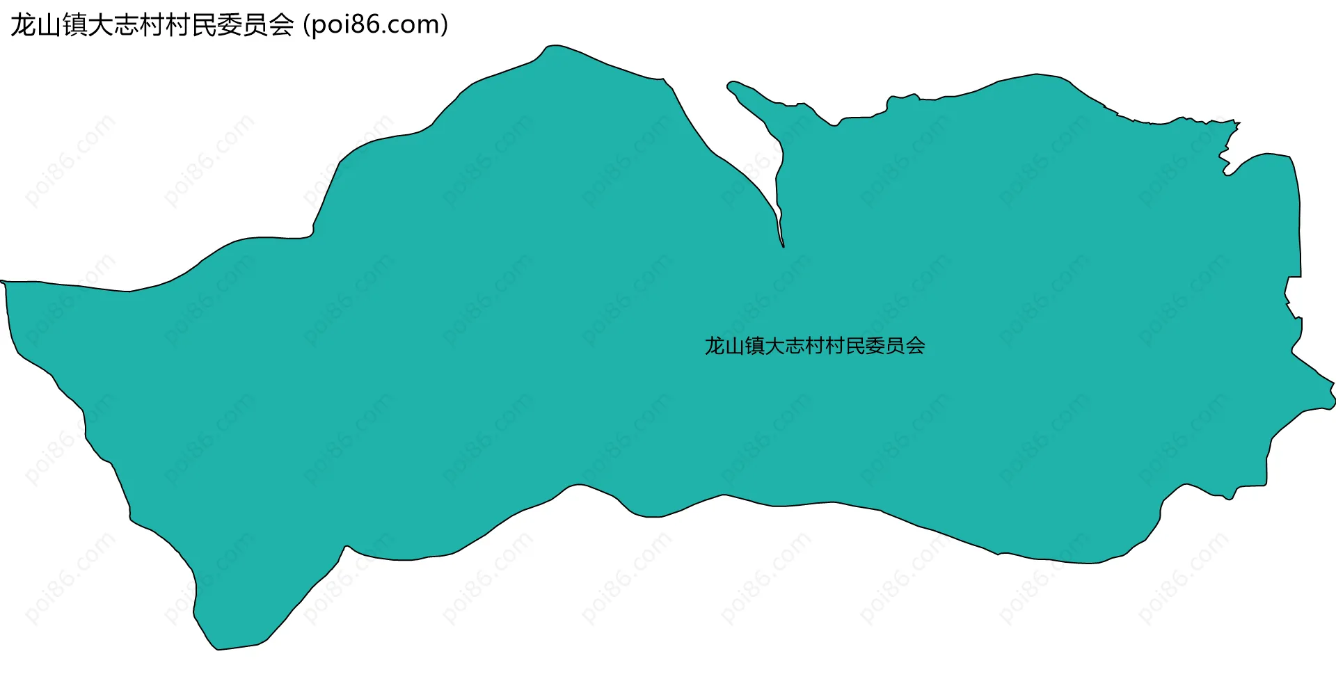 龙山镇大志村村民委员会边界地图