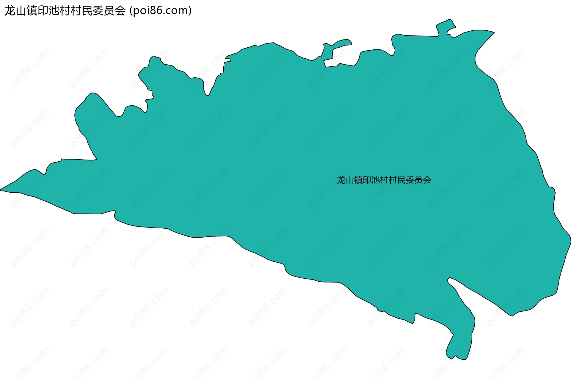 龙山镇印池村村民委员会边界地图