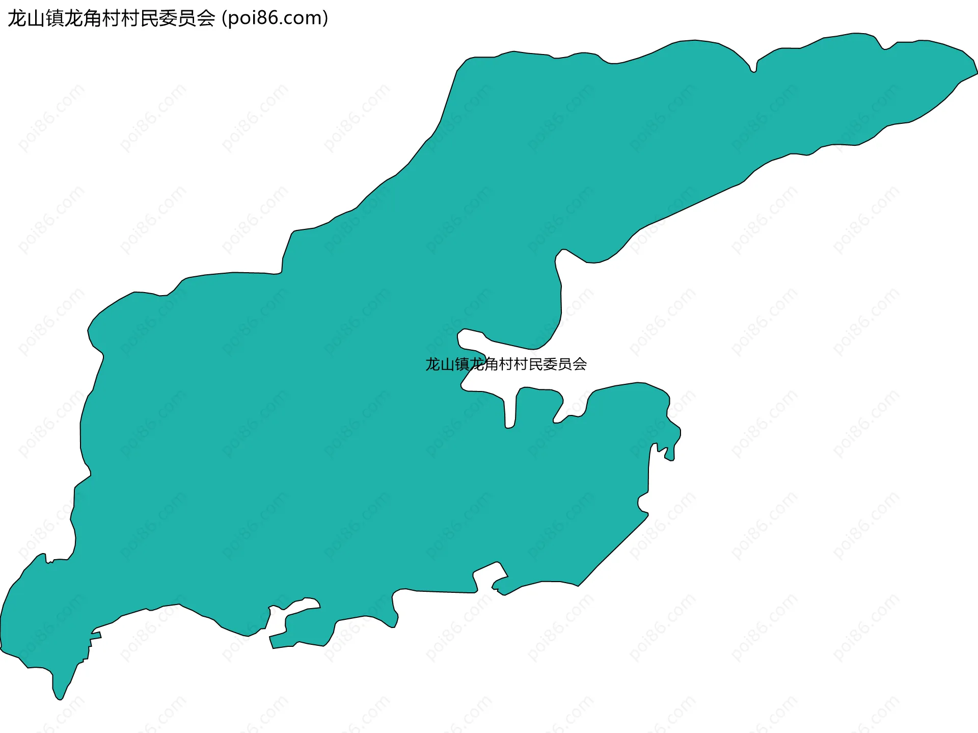 龙山镇龙角村村民委员会边界地图