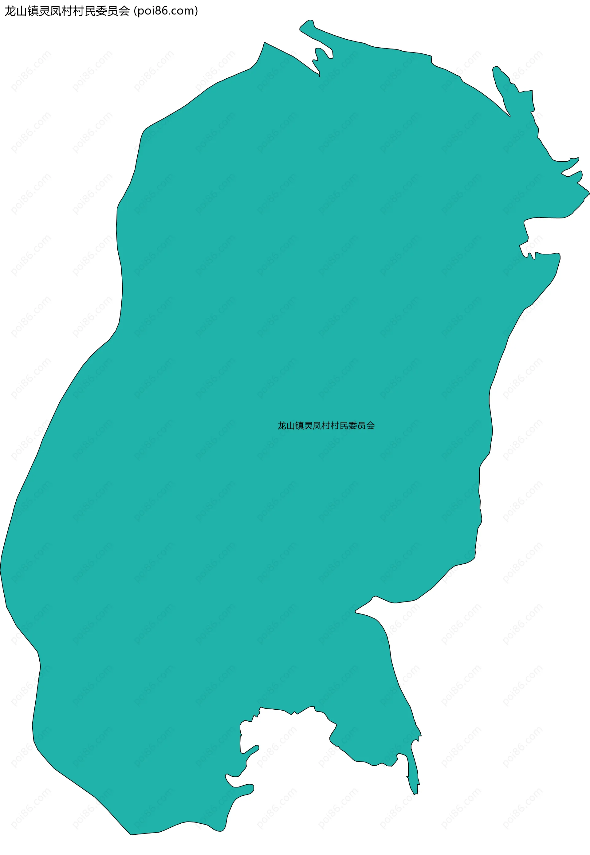 龙山镇灵凤村村民委员会边界地图