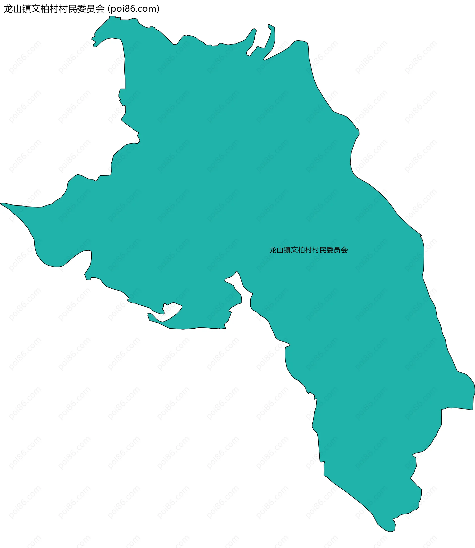 龙山镇文柏村村民委员会边界地图