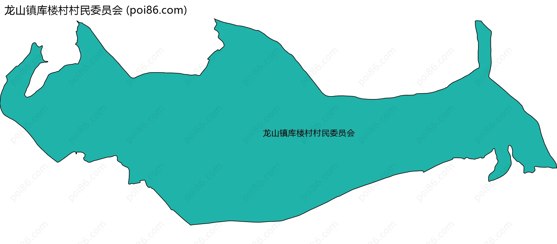 龙山镇库楼村村民委员会边界地图