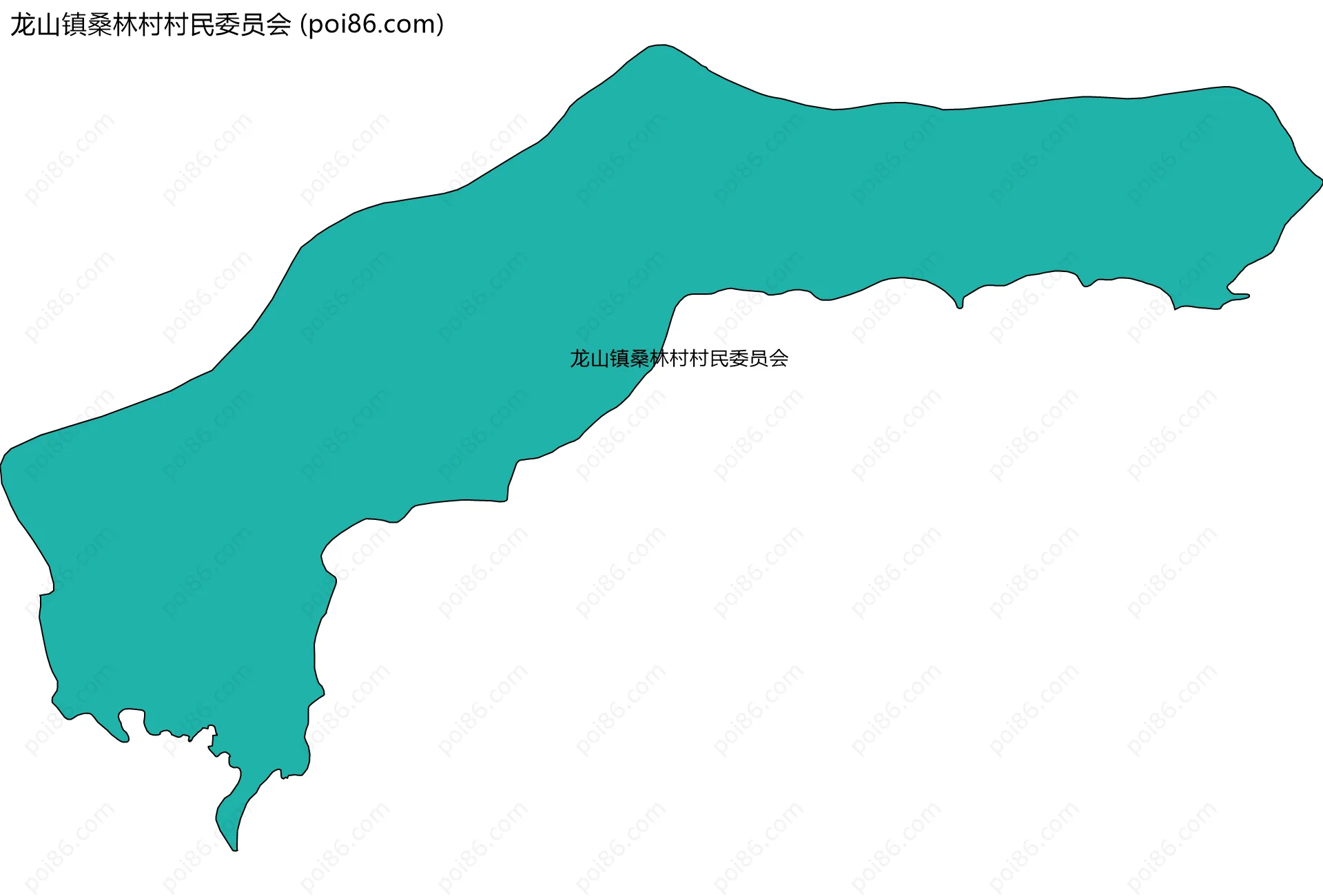 龙山镇桑林村村民委员会边界地图