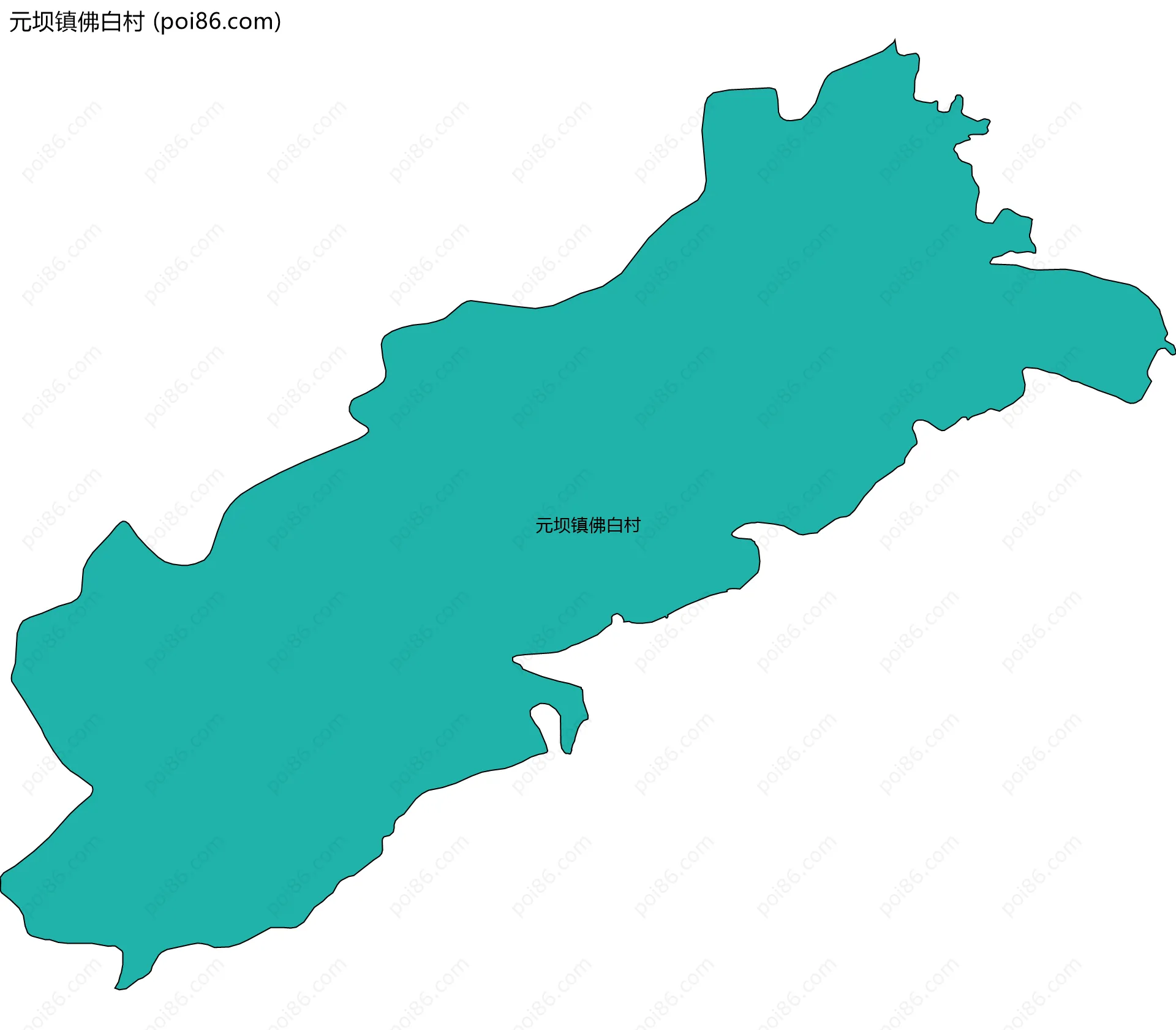 元坝镇佛白村边界地图
