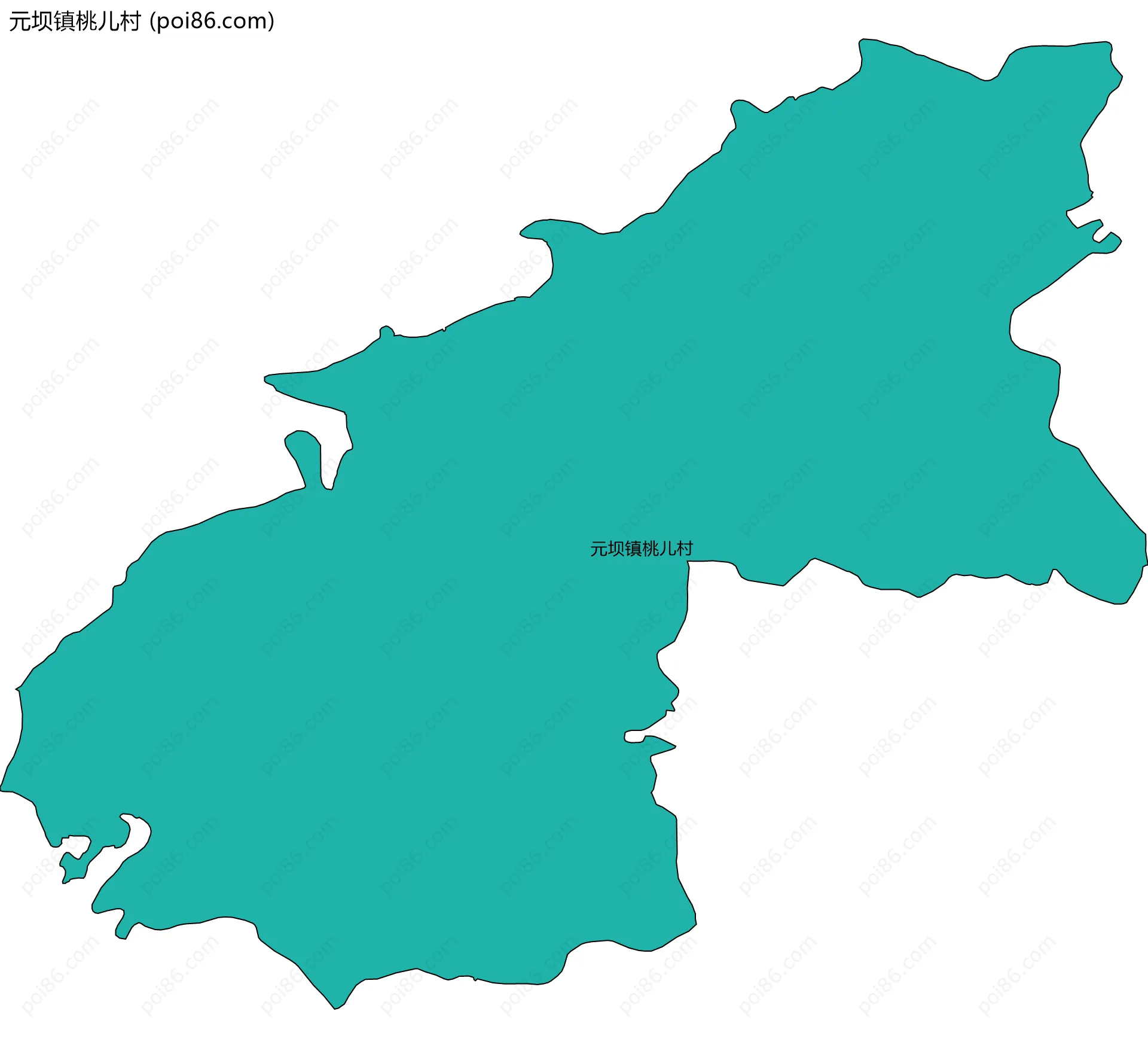 元坝镇桃儿村边界地图