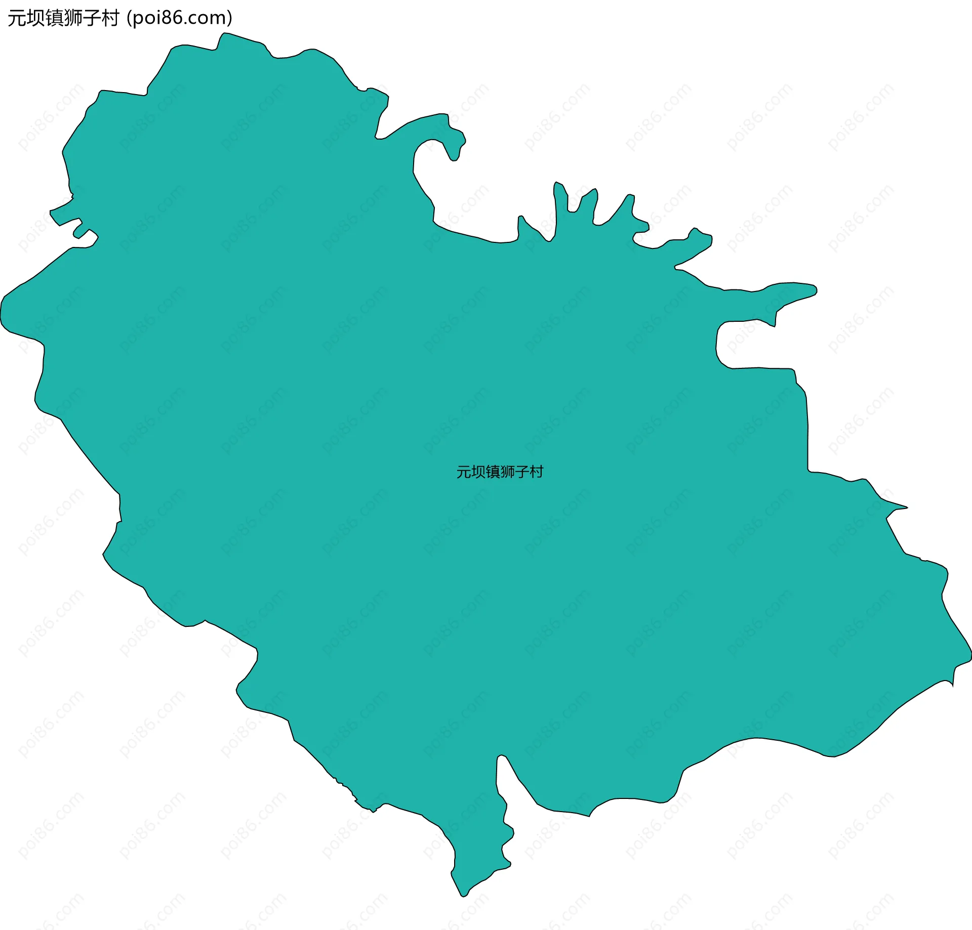 元坝镇狮子村边界地图