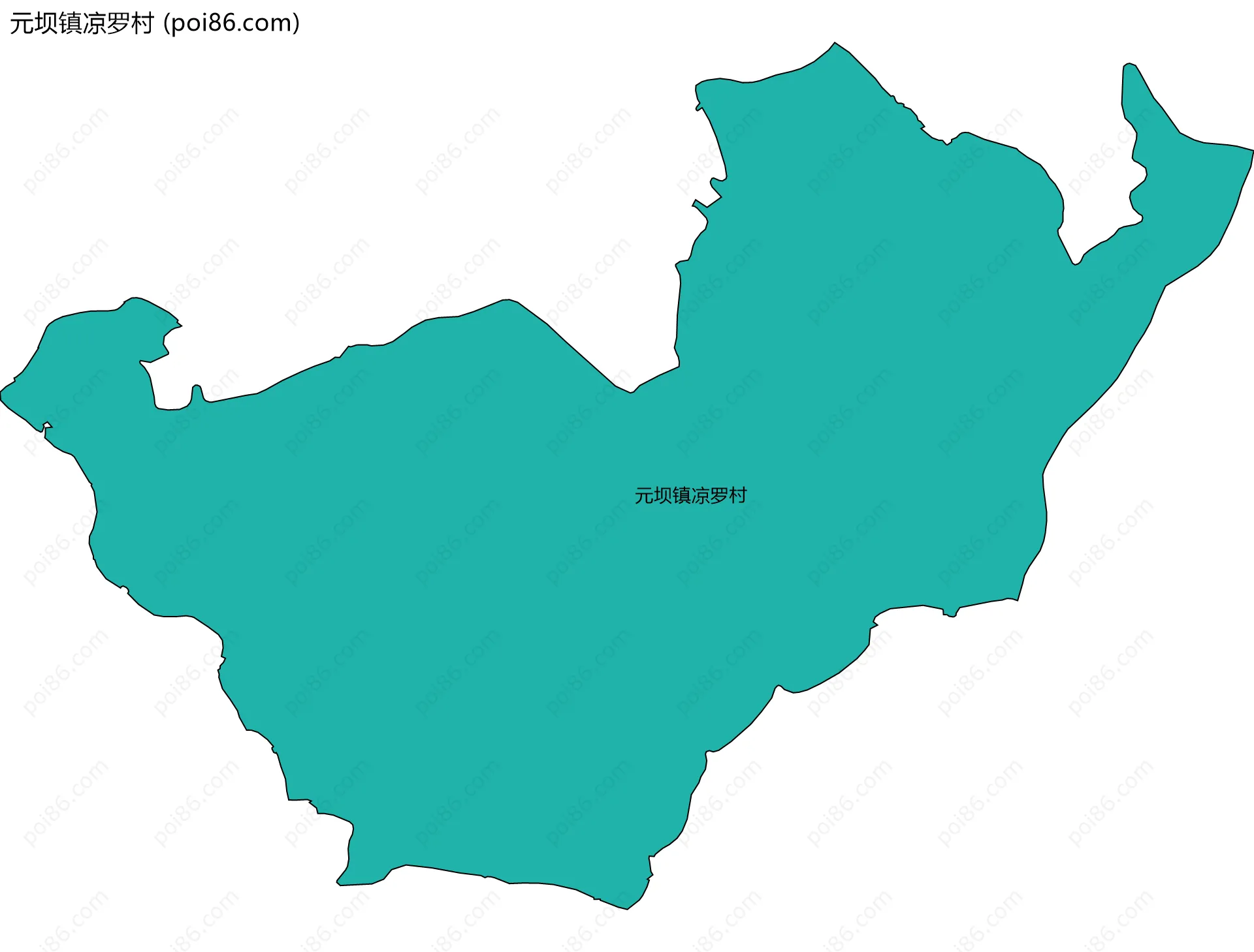 元坝镇凉罗村边界地图
