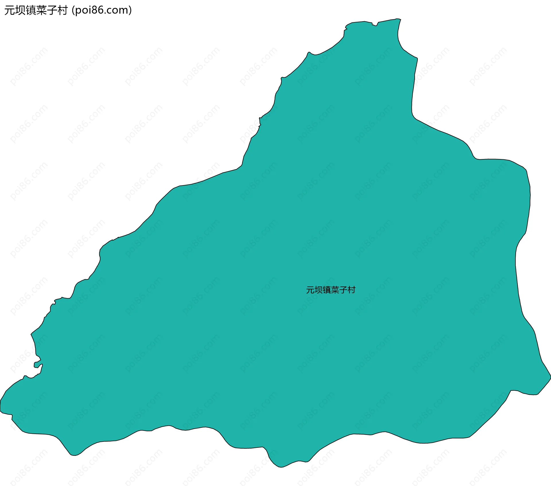 元坝镇菜子村边界地图