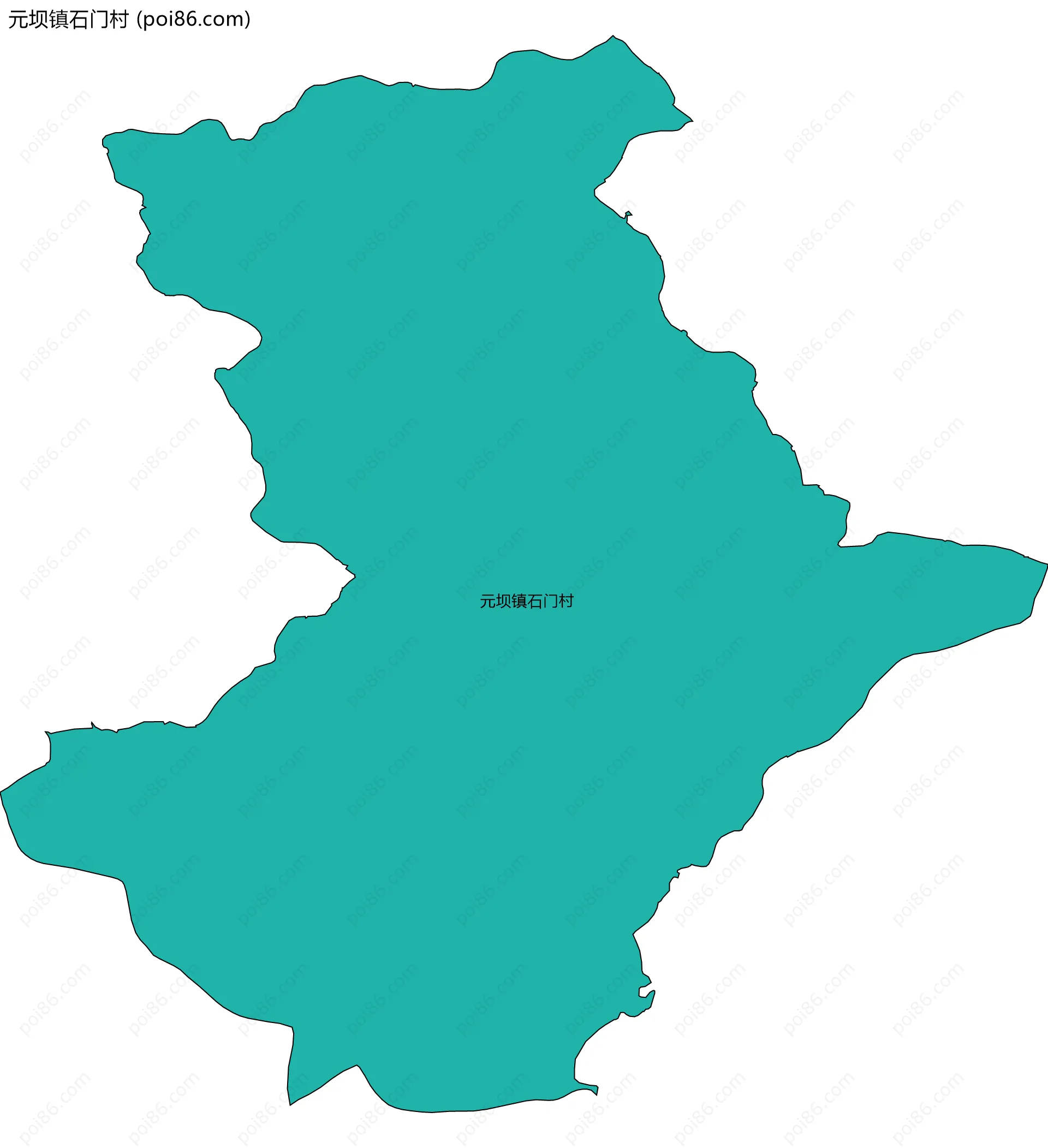 元坝镇石门村边界地图