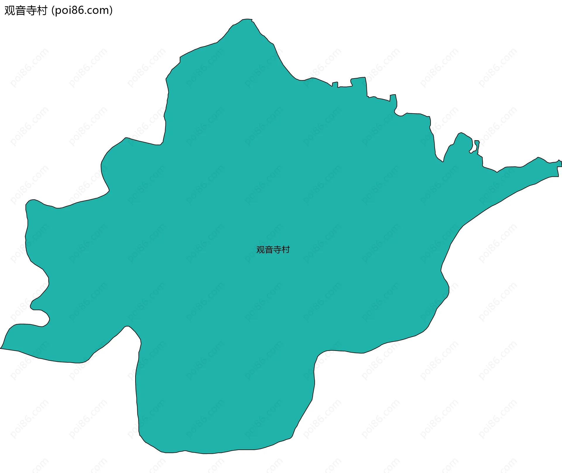观音寺村边界地图