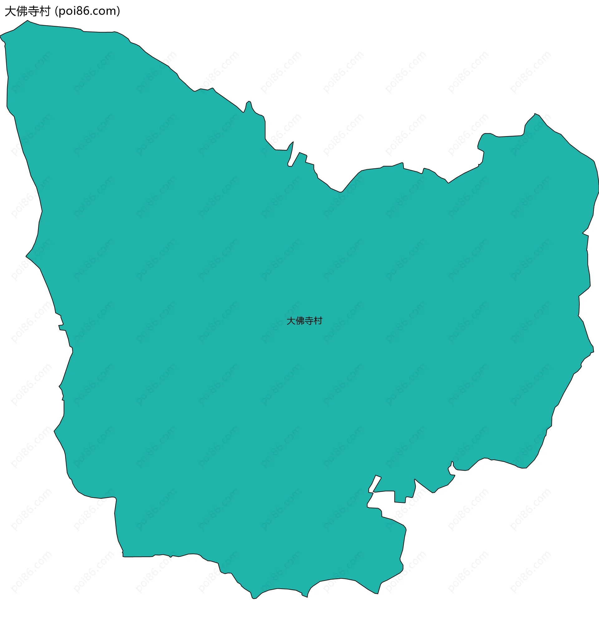 大佛寺村边界地图