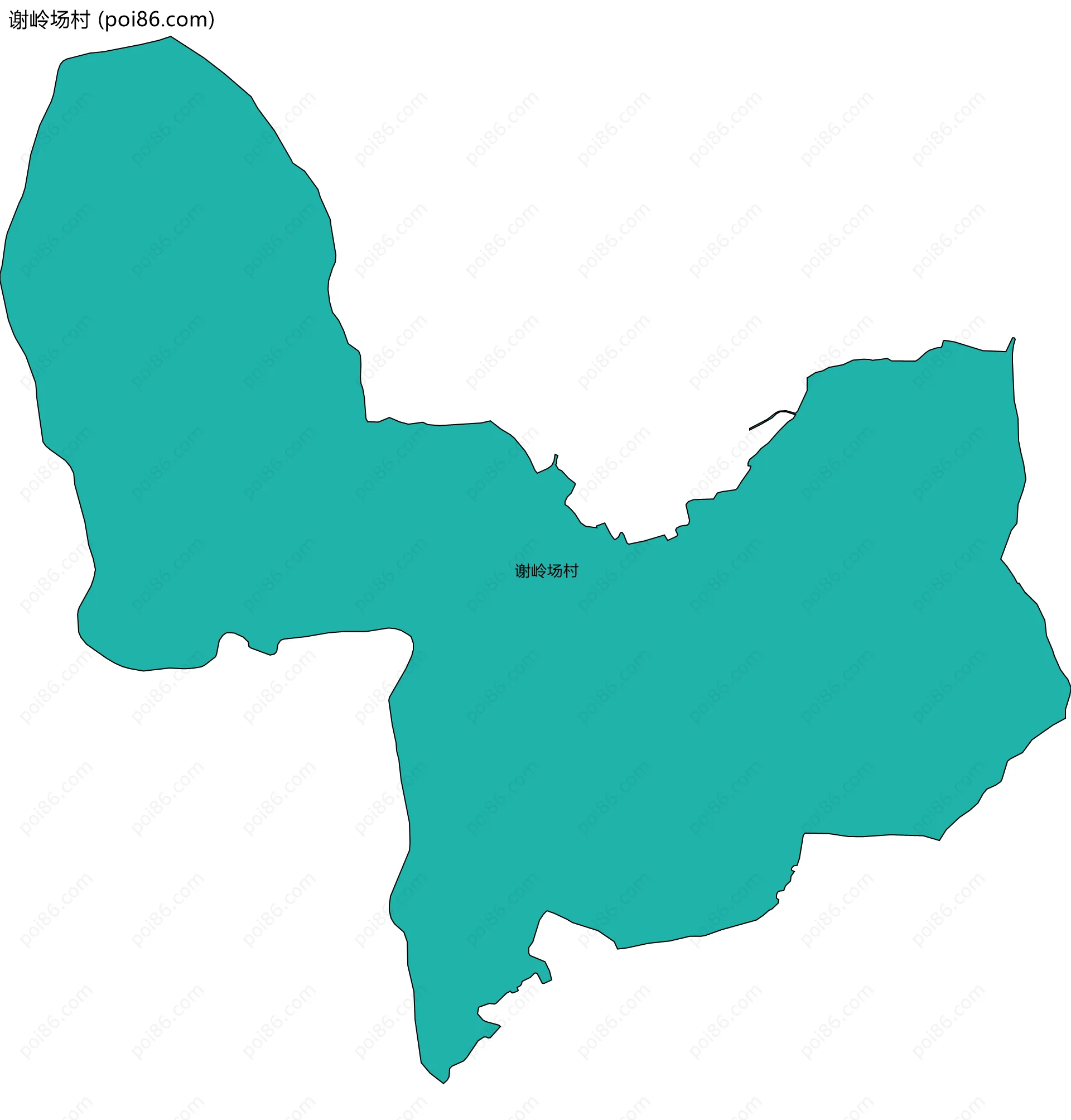 谢岭场村边界地图