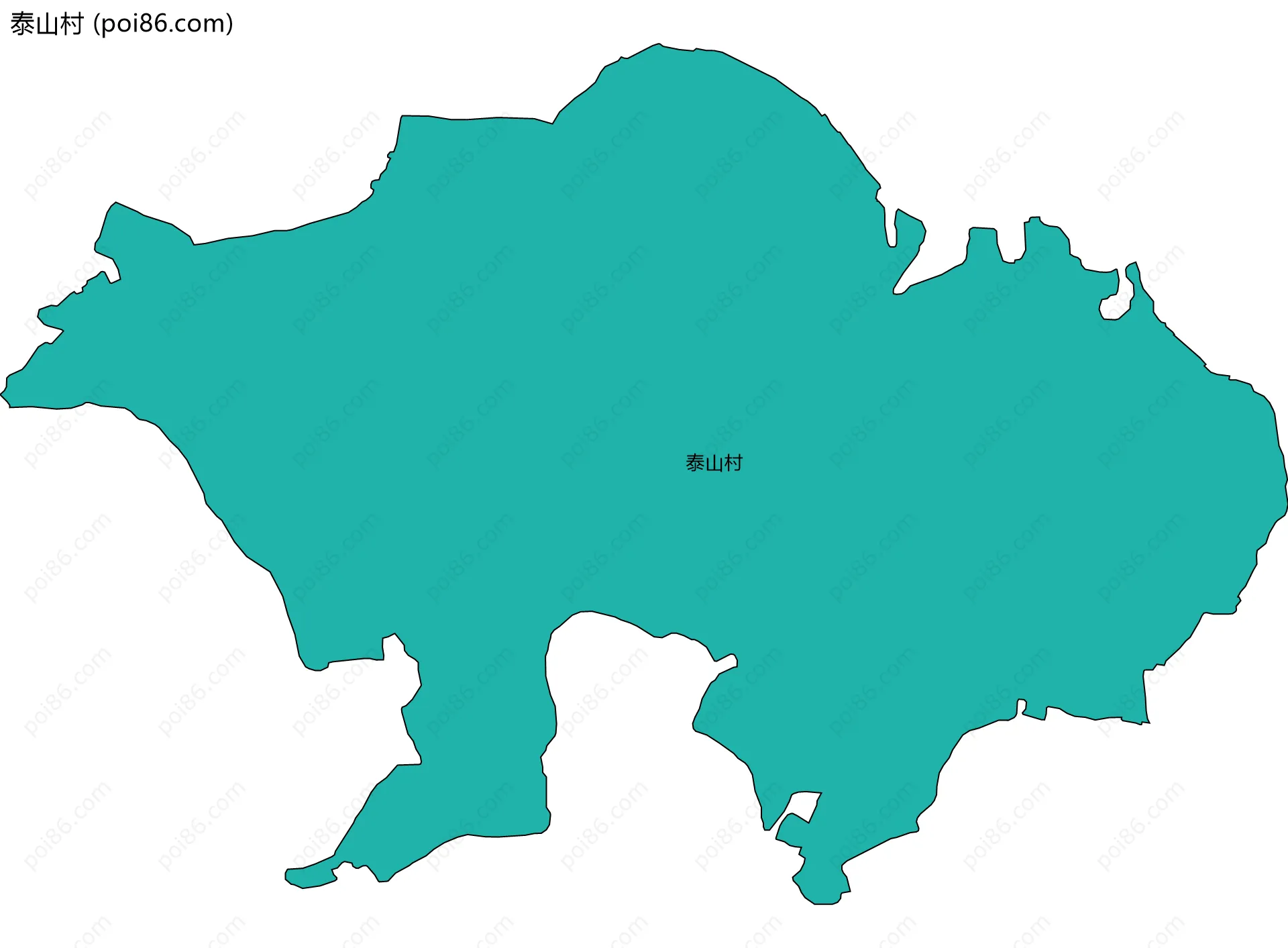 泰山村边界地图