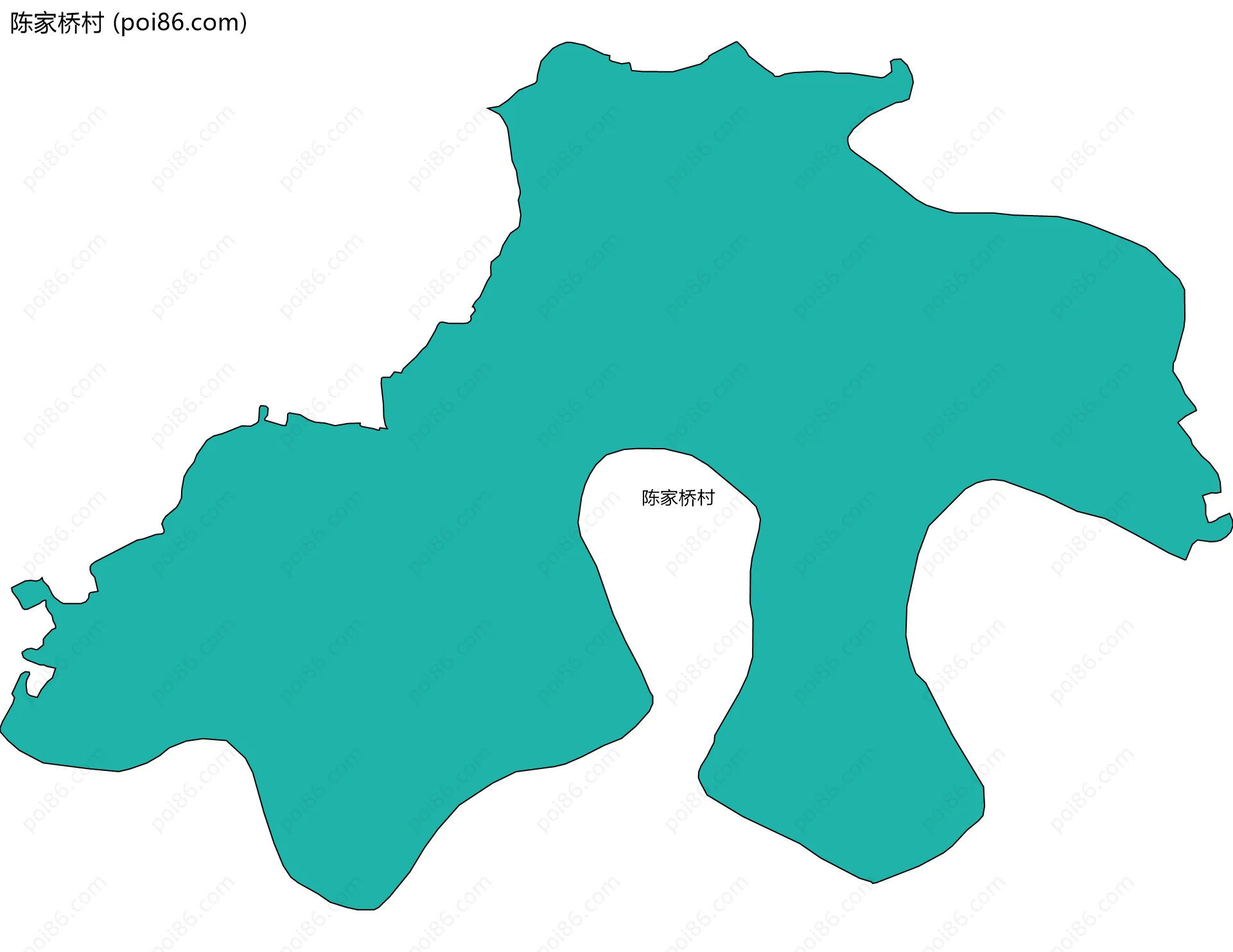 陈家桥村边界地图