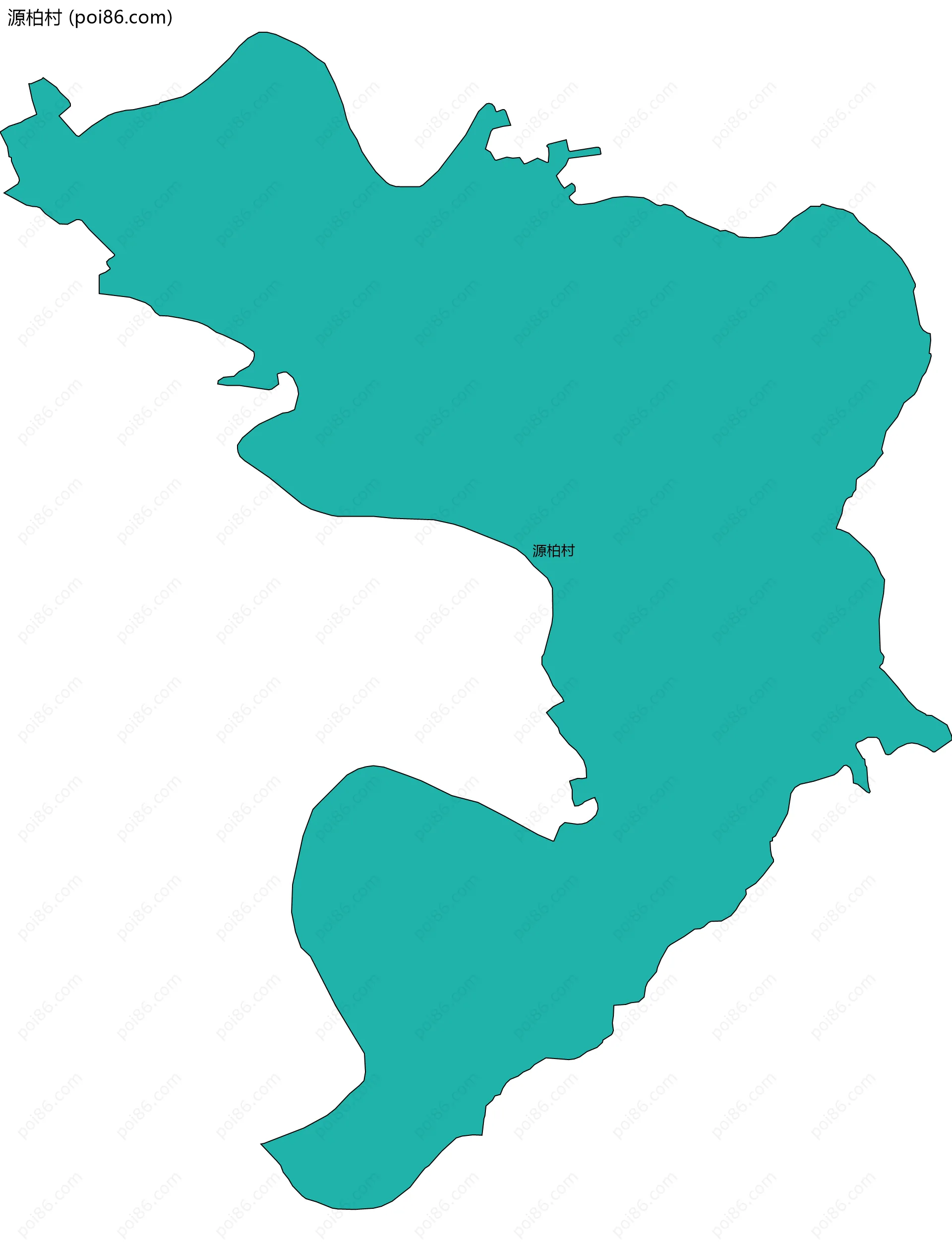 源柏村边界地图