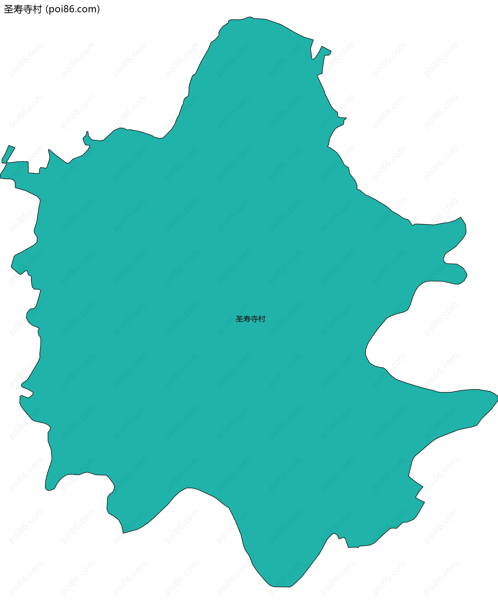 圣寿寺村边界地图