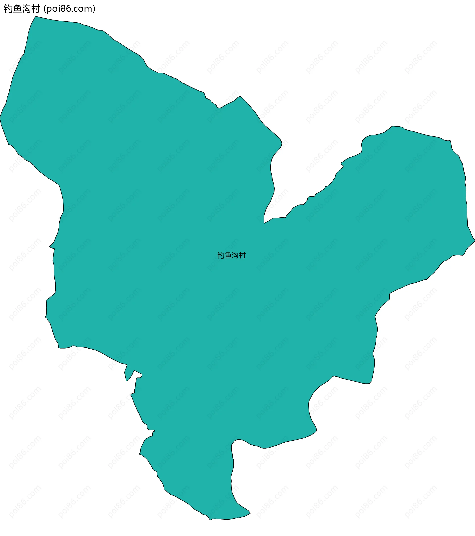 钓鱼沟村边界地图
