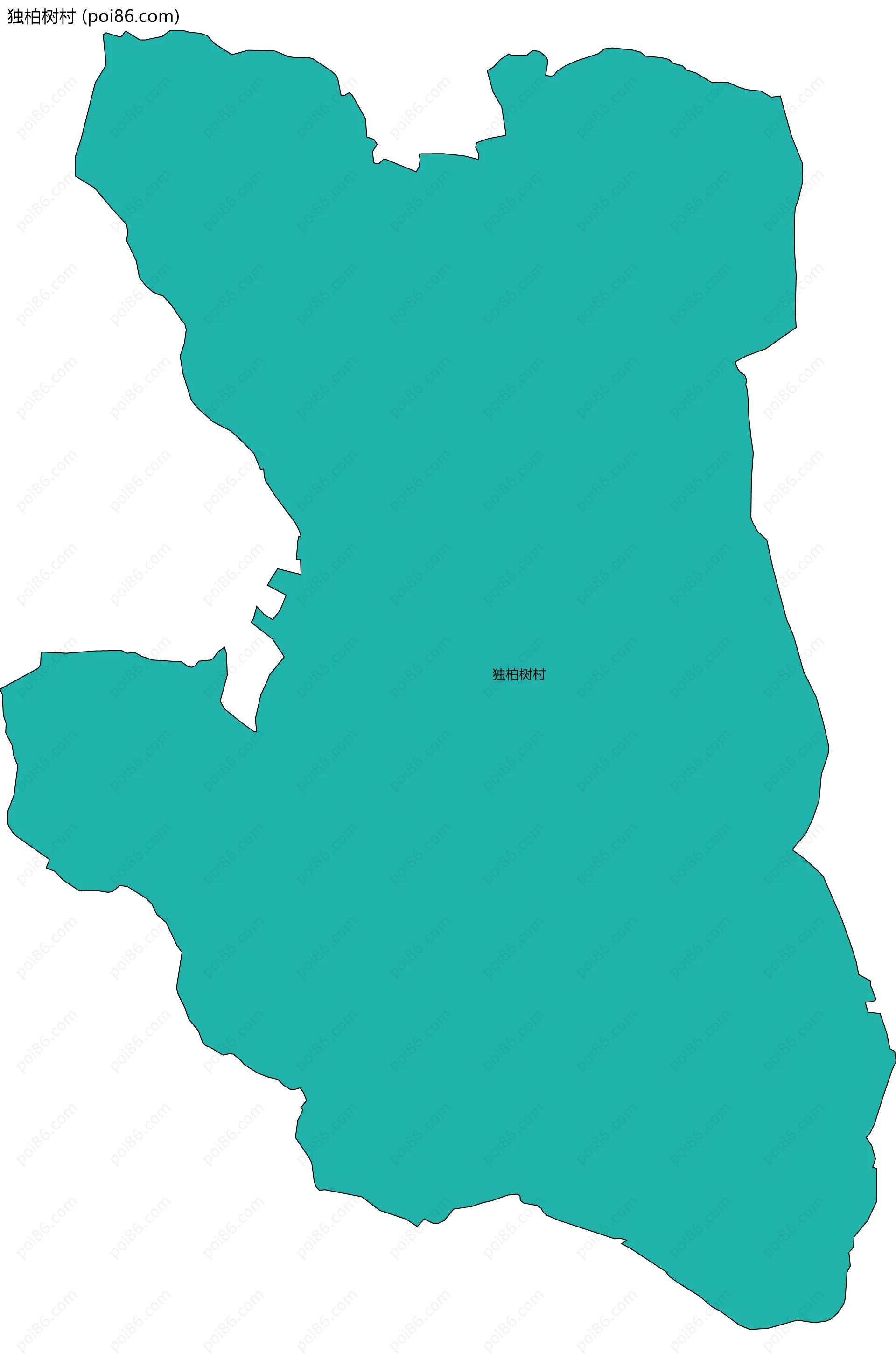 独柏树村边界地图