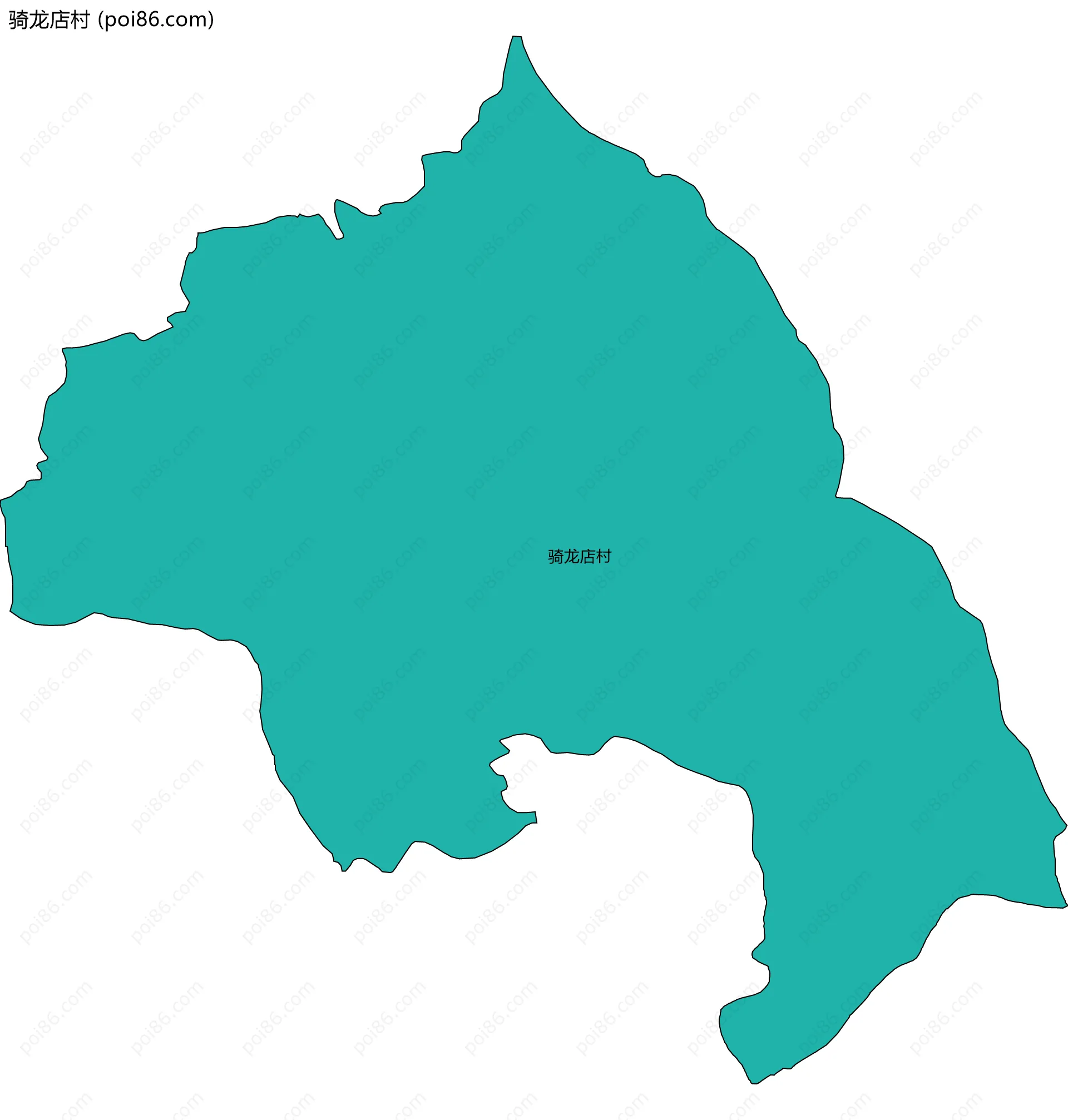 骑龙店村边界地图