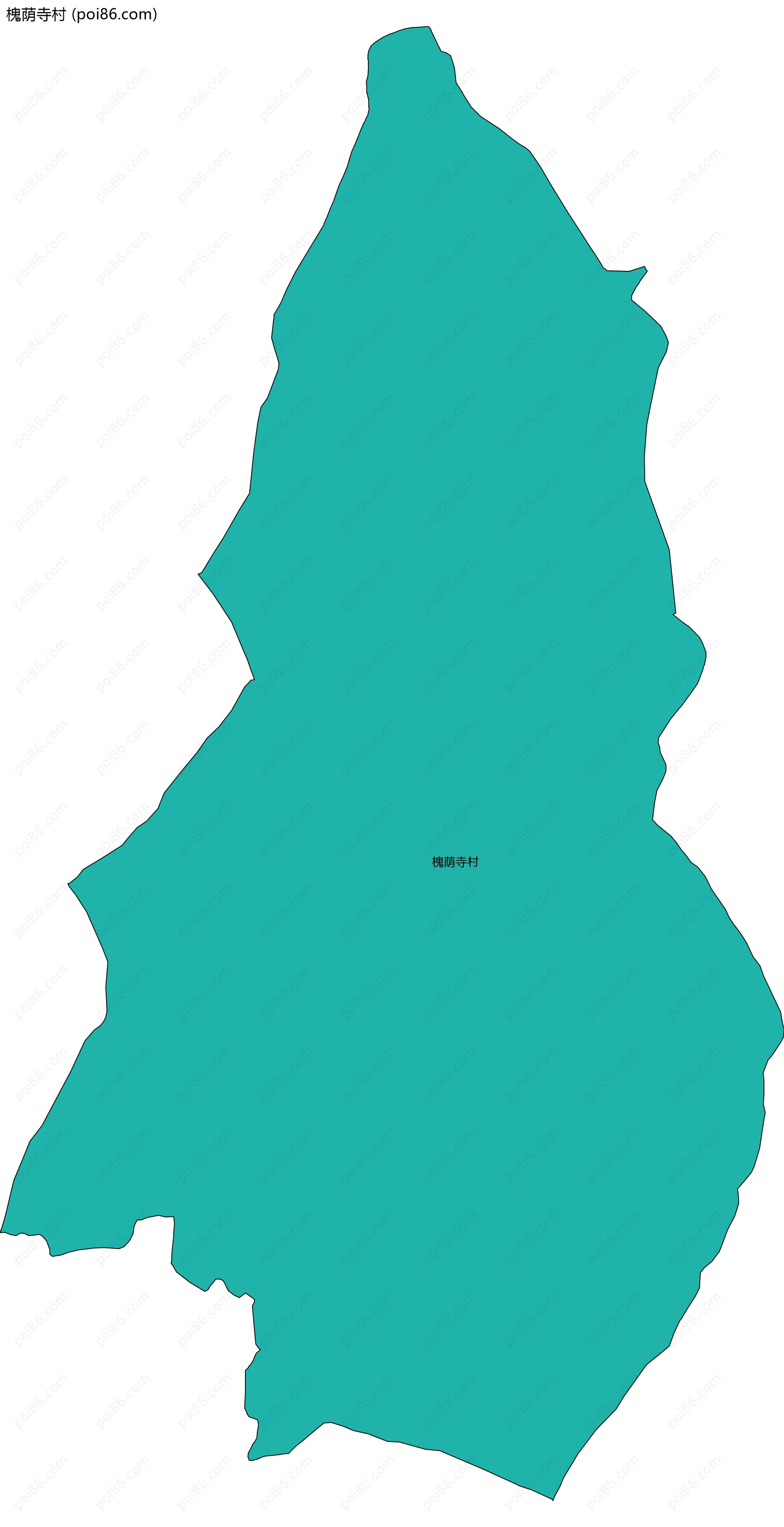 槐荫寺村边界地图