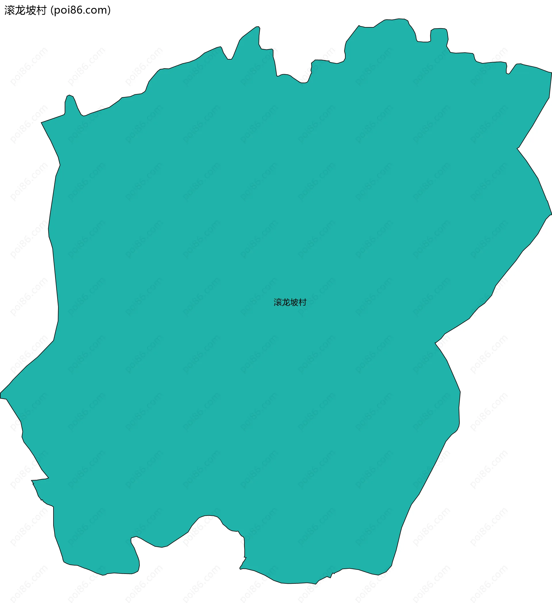 滚龙坡村边界地图