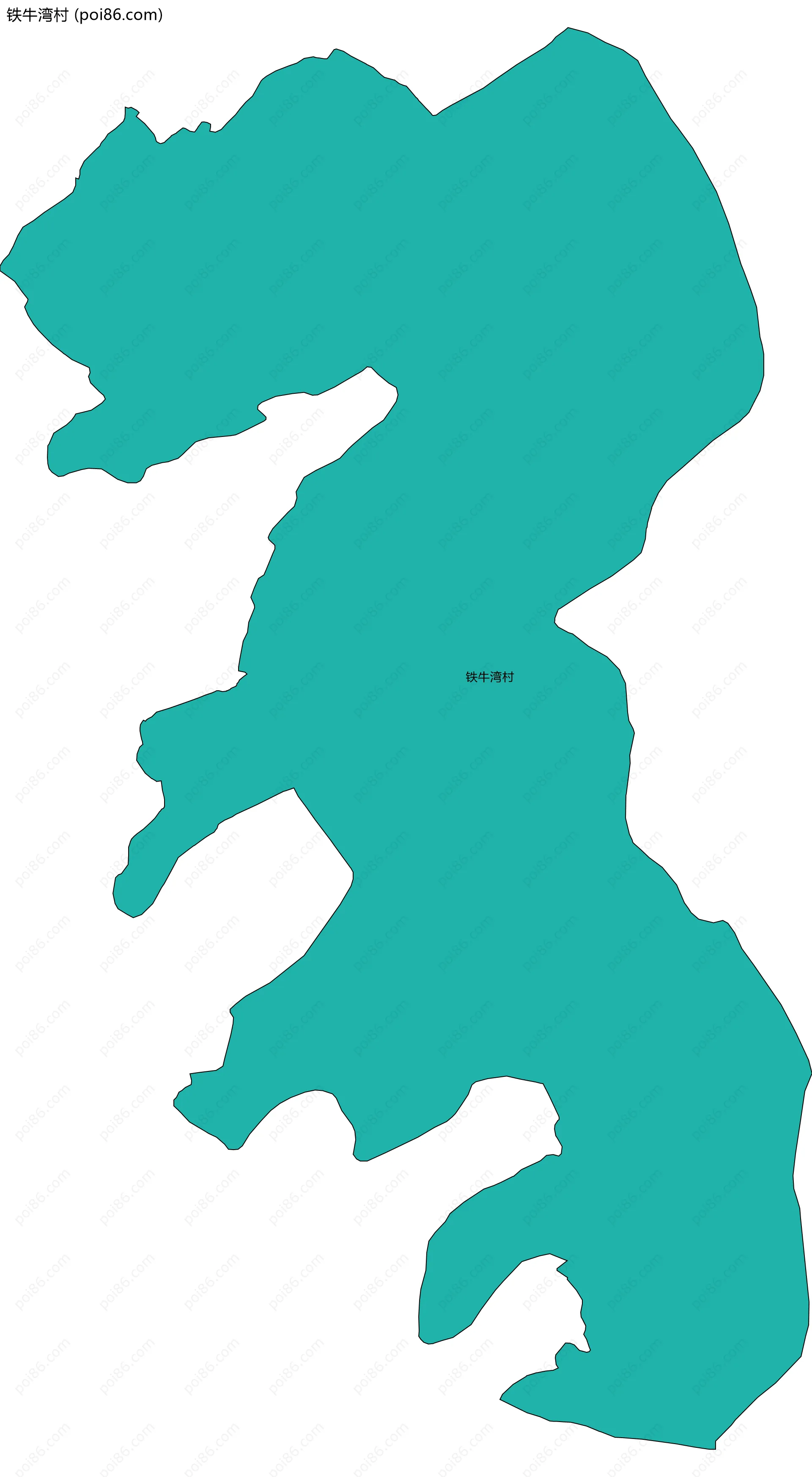 铁牛湾村边界地图