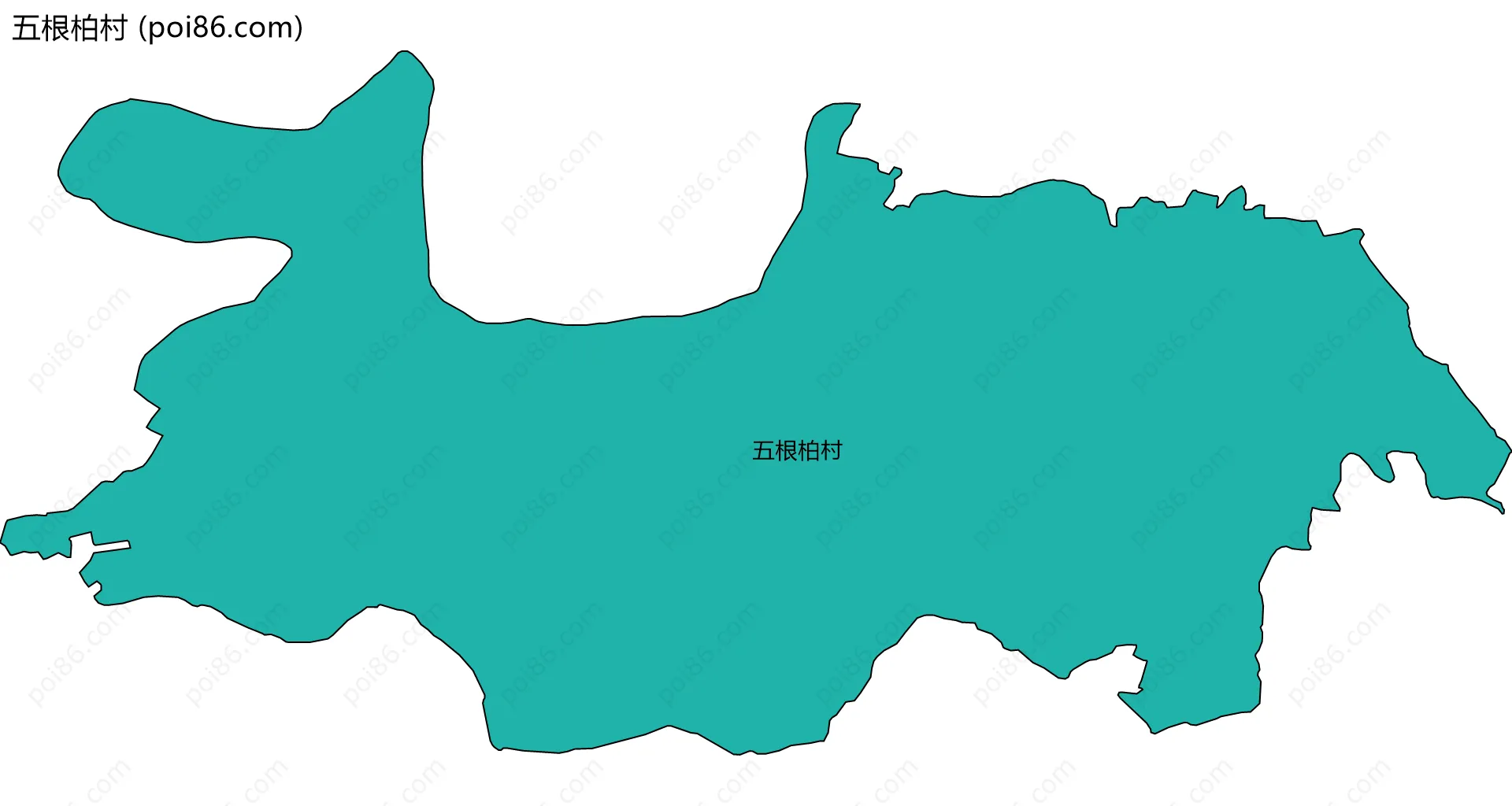 五根柏村边界地图