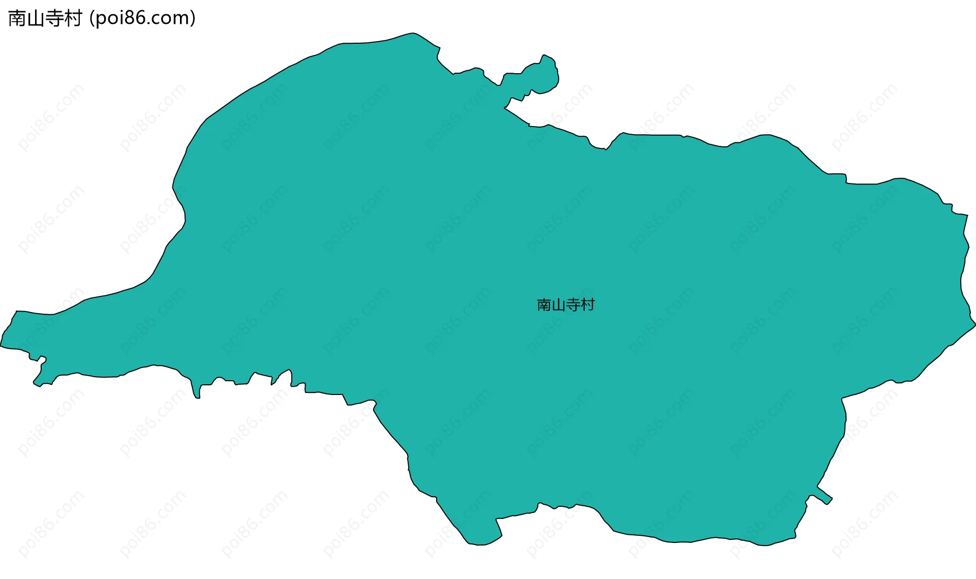 南山寺村边界地图