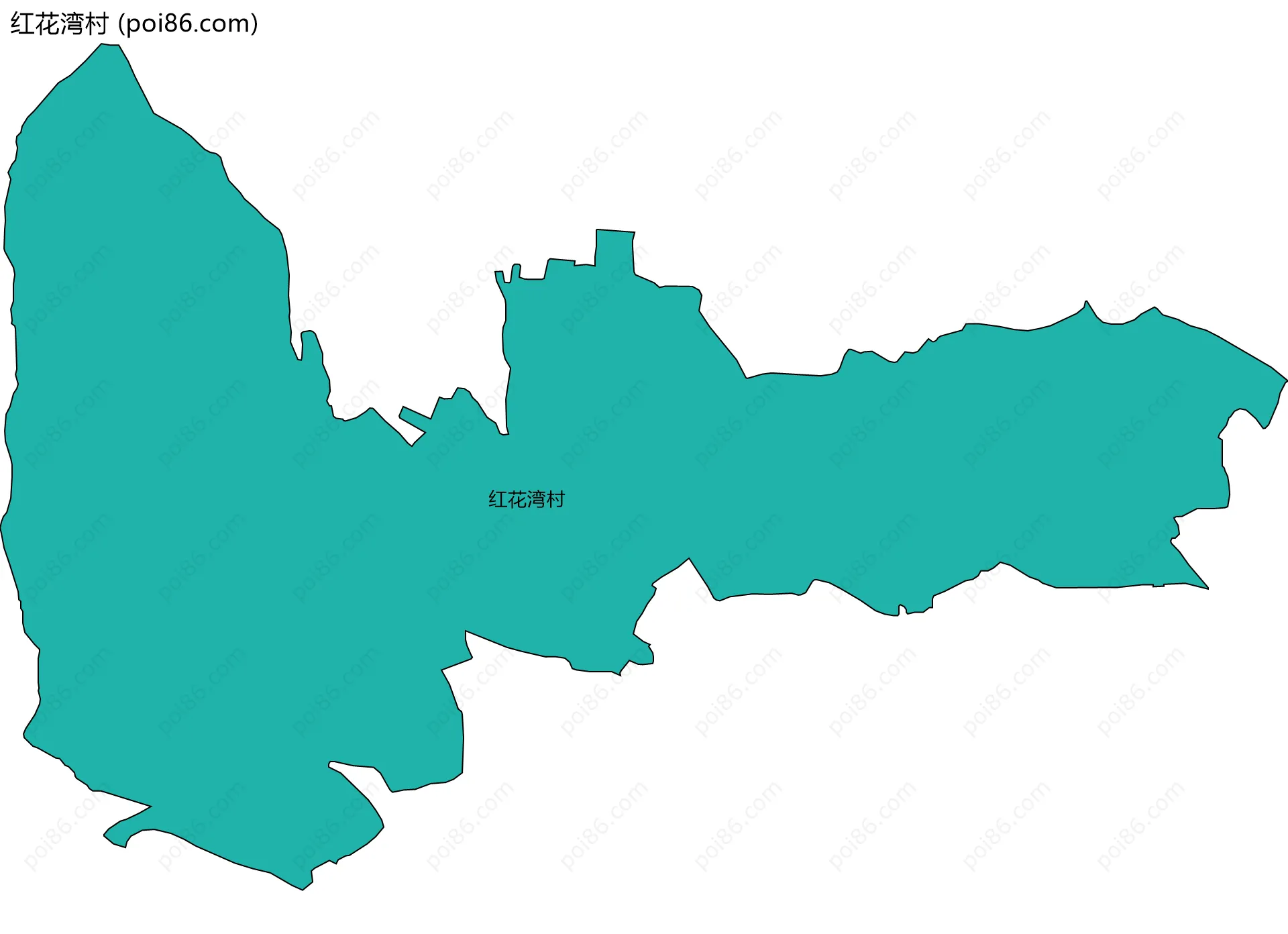 红花湾村边界地图