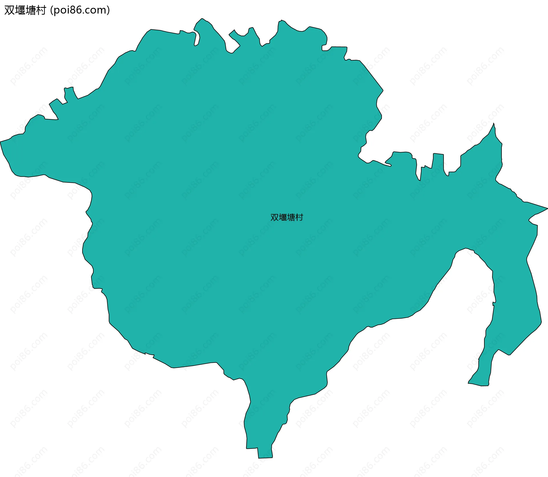 双堰塘村边界地图