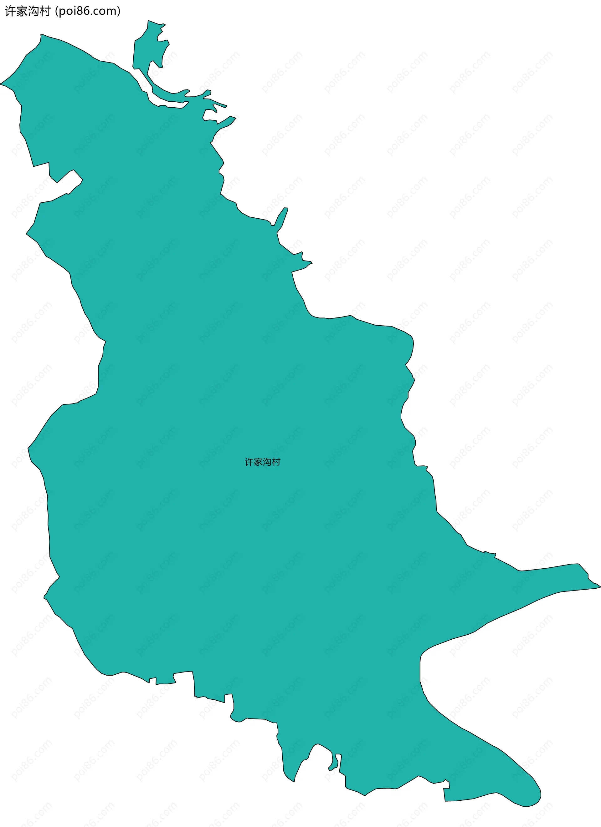 许家沟村边界地图