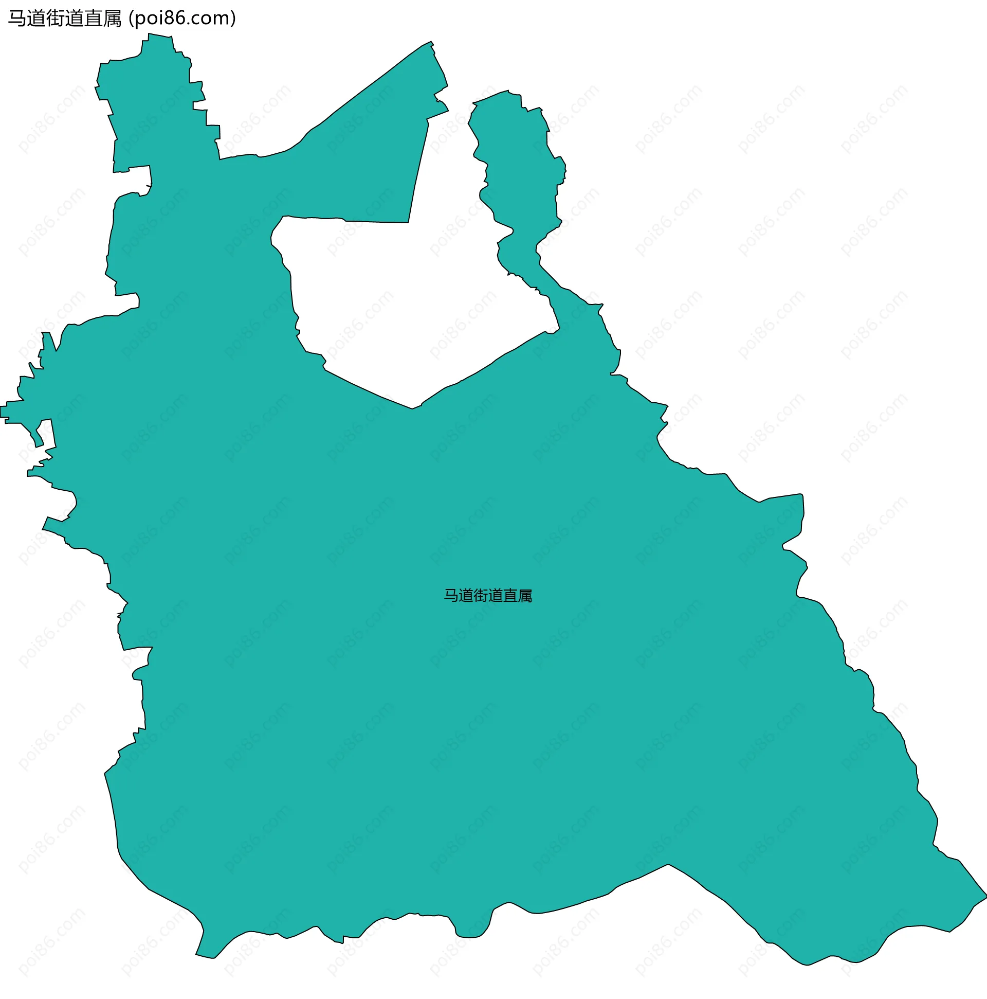 马道街道直属边界地图